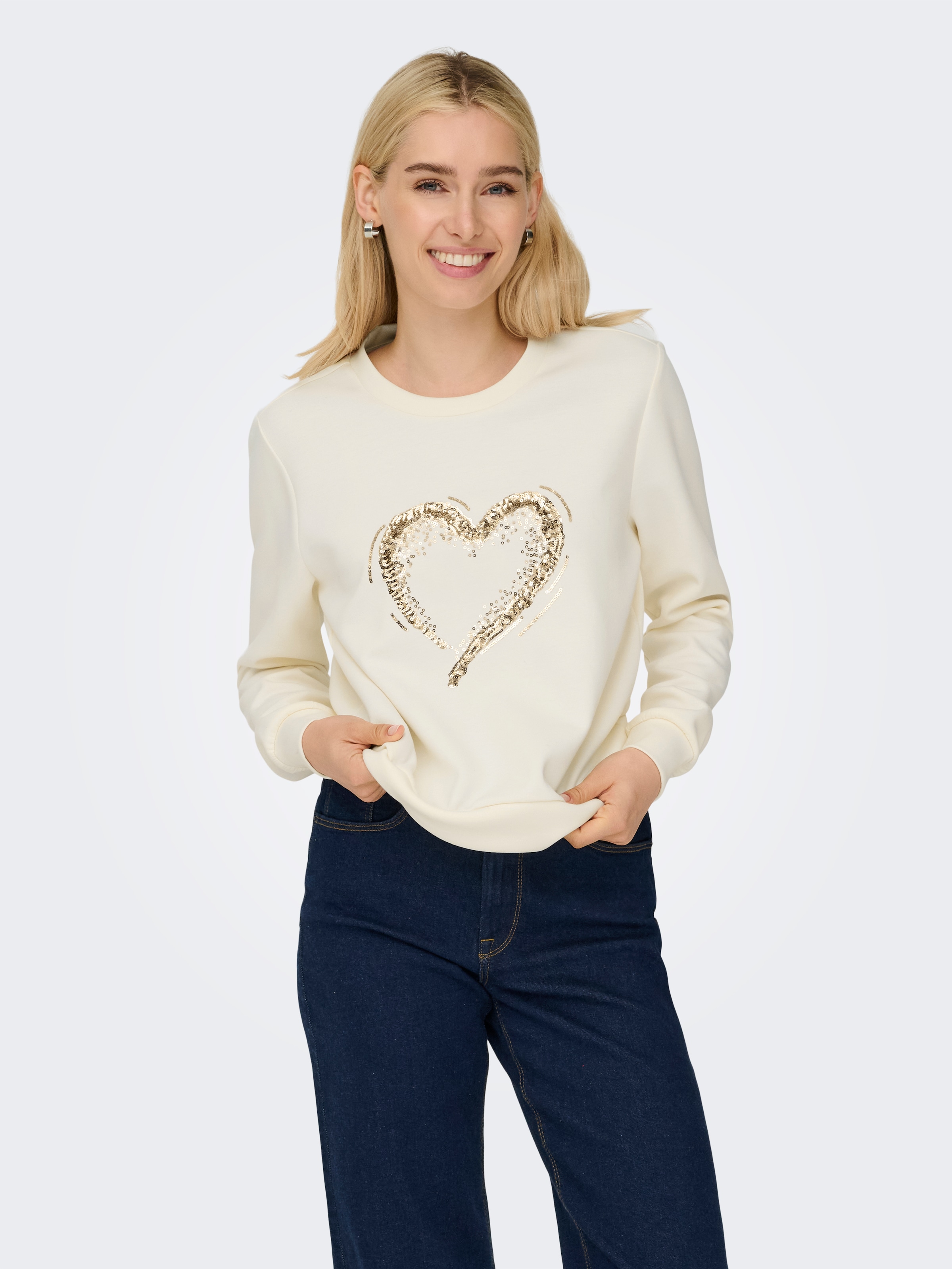 ONLY Sweatshirt »ONLMARCY L/S O-NECK BOX UB CC SWT«
