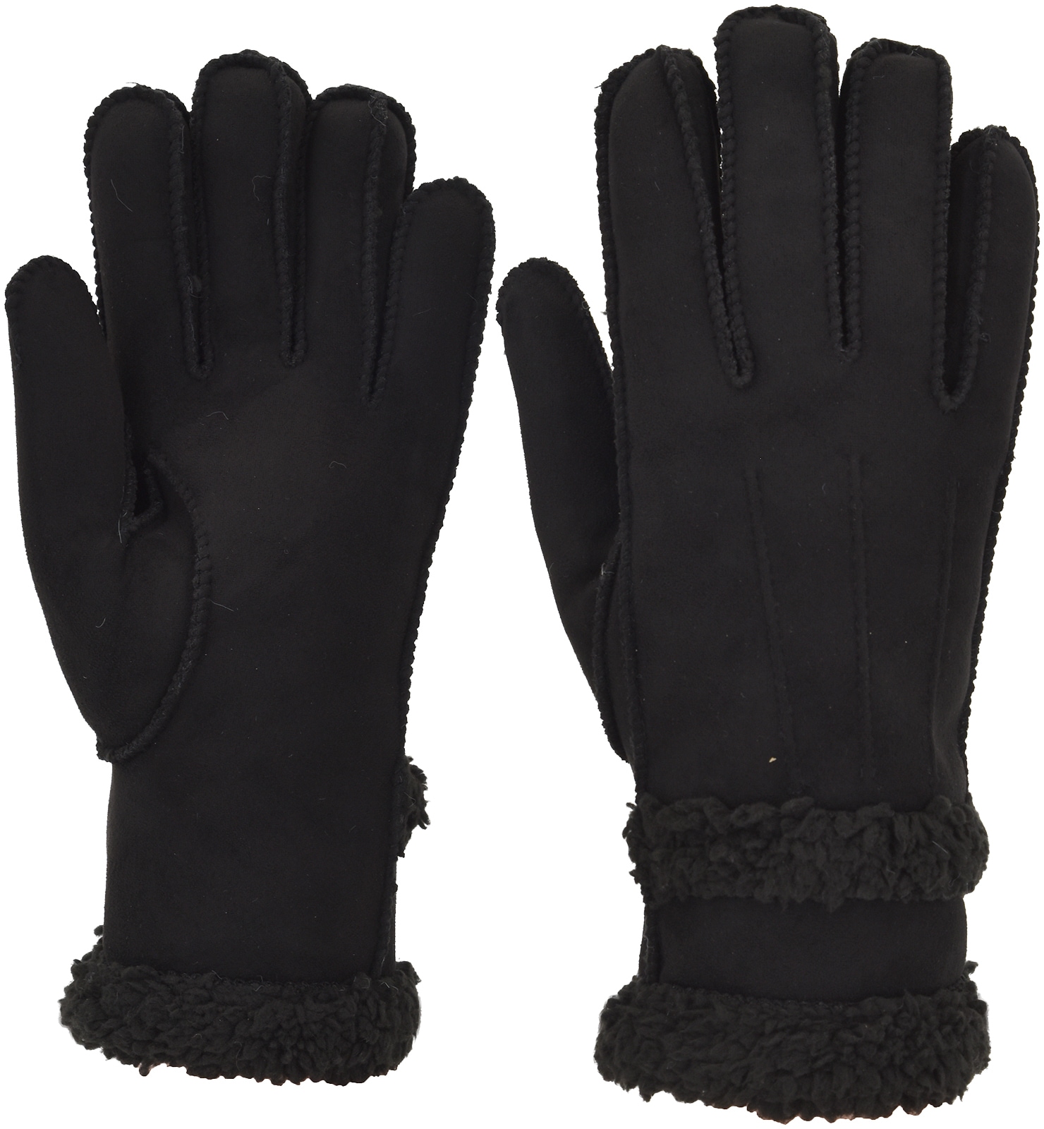 styleBREAKER Fleecehandschuhe »Handschuhe Wildleder Optik mit Teddyfleece« 1 Stk.