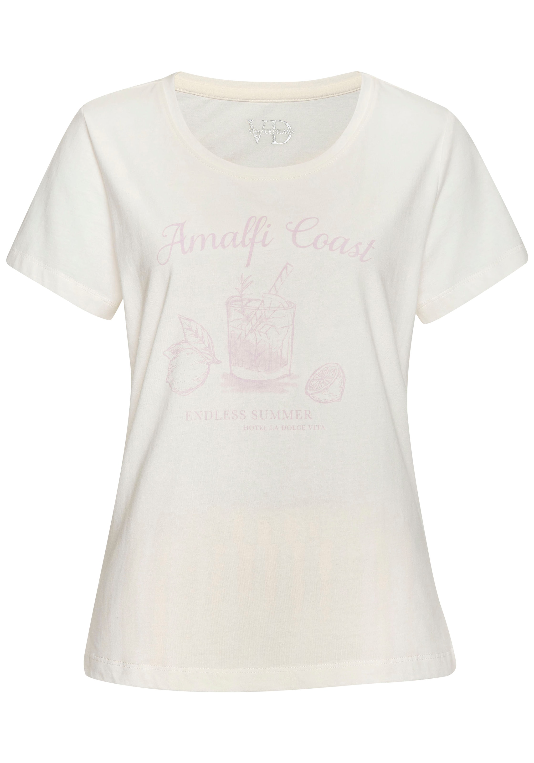 Vivance Dreams Pyjamaoberteil, mit schönem Frontprint