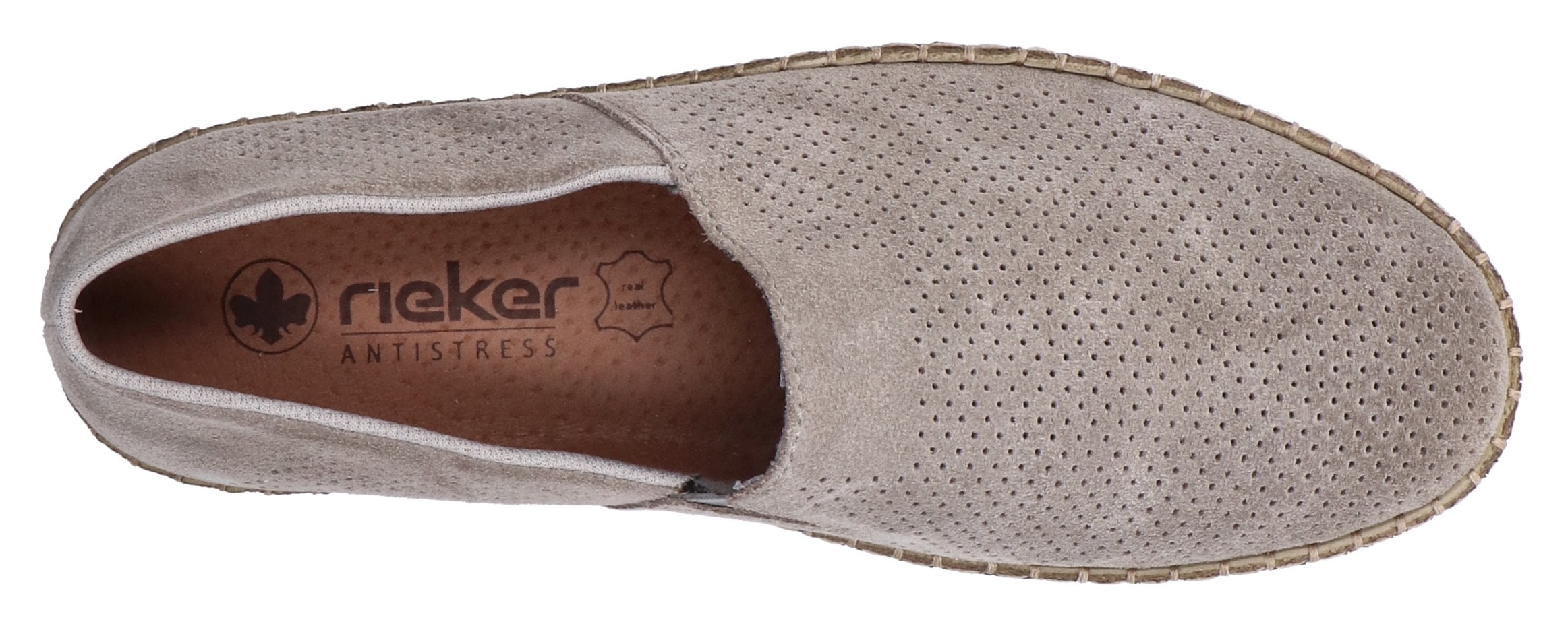 Rieker Slipper  , Schlupfschuh, Casual-Slipper, Mokassin mit Perforation