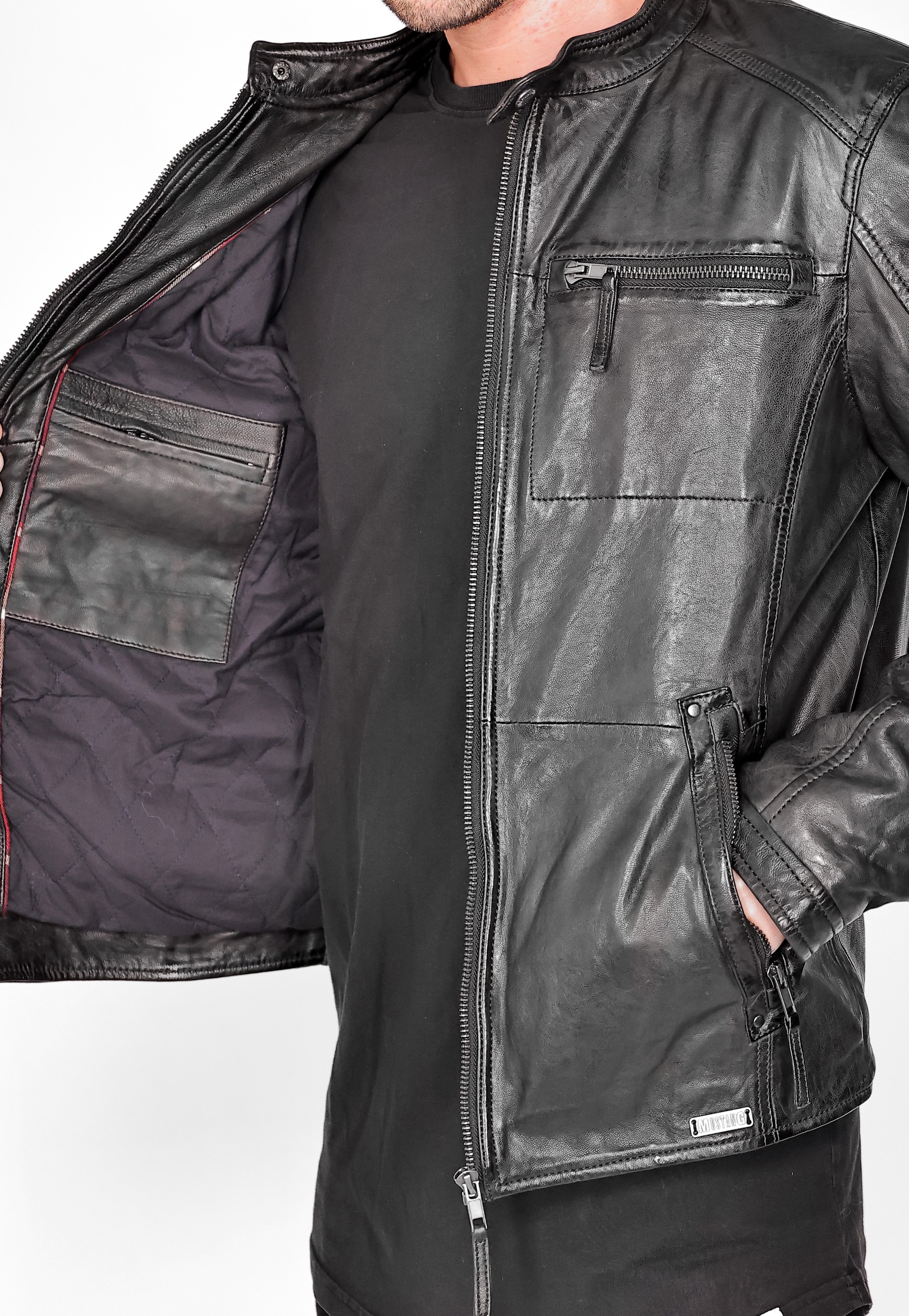 MUSTANG Bikerjacke »Lederjacke 31020238«