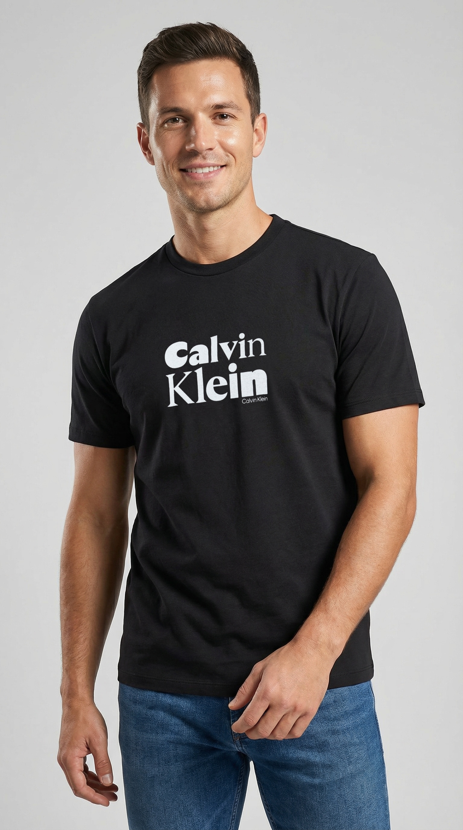 Calvin Klein T-Shirt »SS 30S EU CALVIN KLEIN BOLD GRAP« Mit Rundhalsausschnitt, regular fit