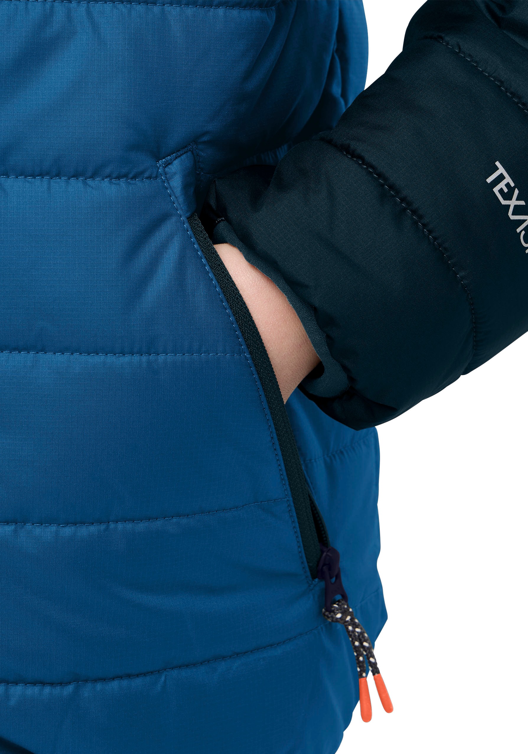 Jack Wolfskin Steppjacke »ZENON für Kinder« mit Kapuze mit Kapuze und hochschließendem Kragen, winddichtes Obermaterial