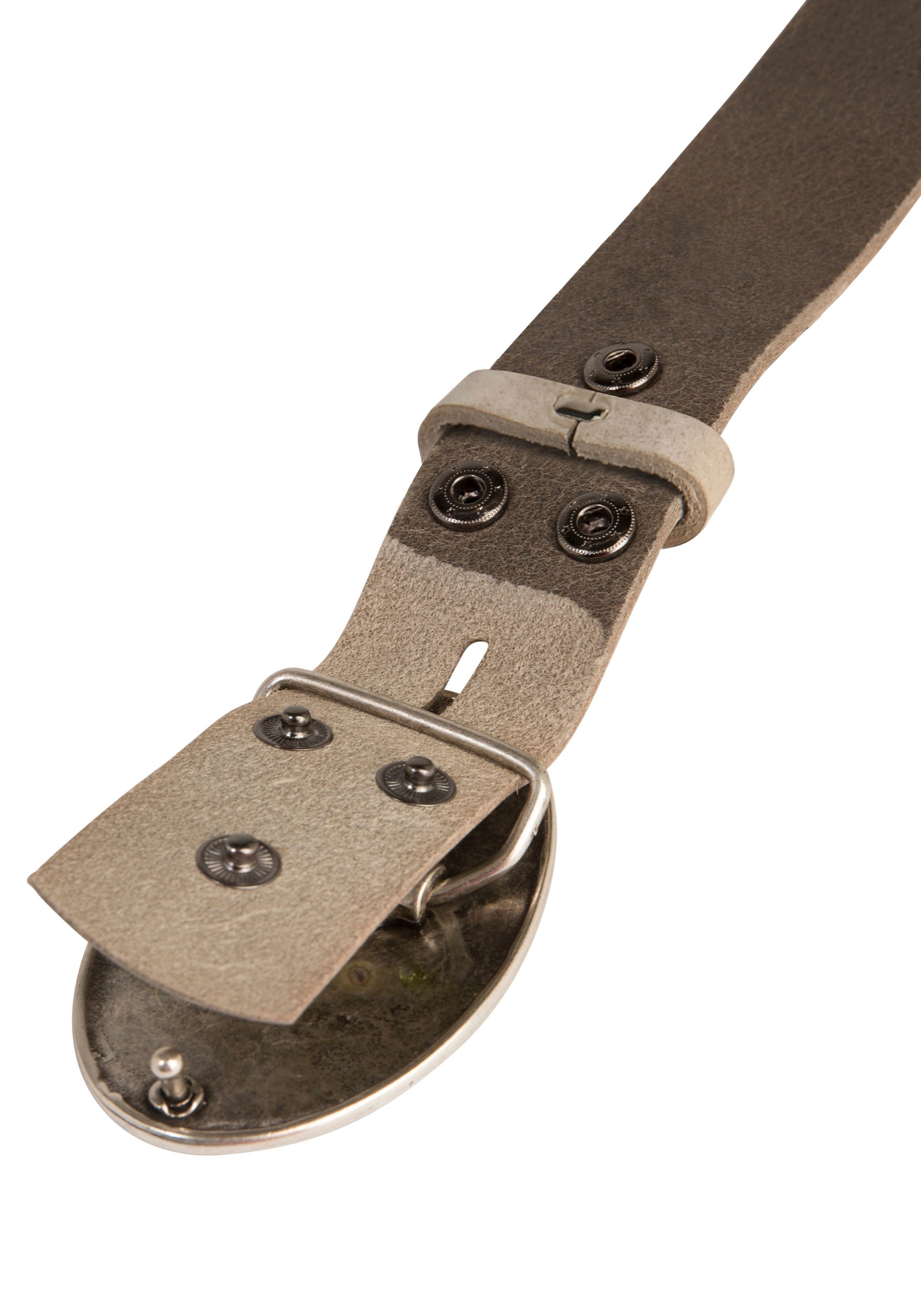 Rettungsring Gürtel Ledergürtel mit austauschbarer Schließe »Mantra Silber«