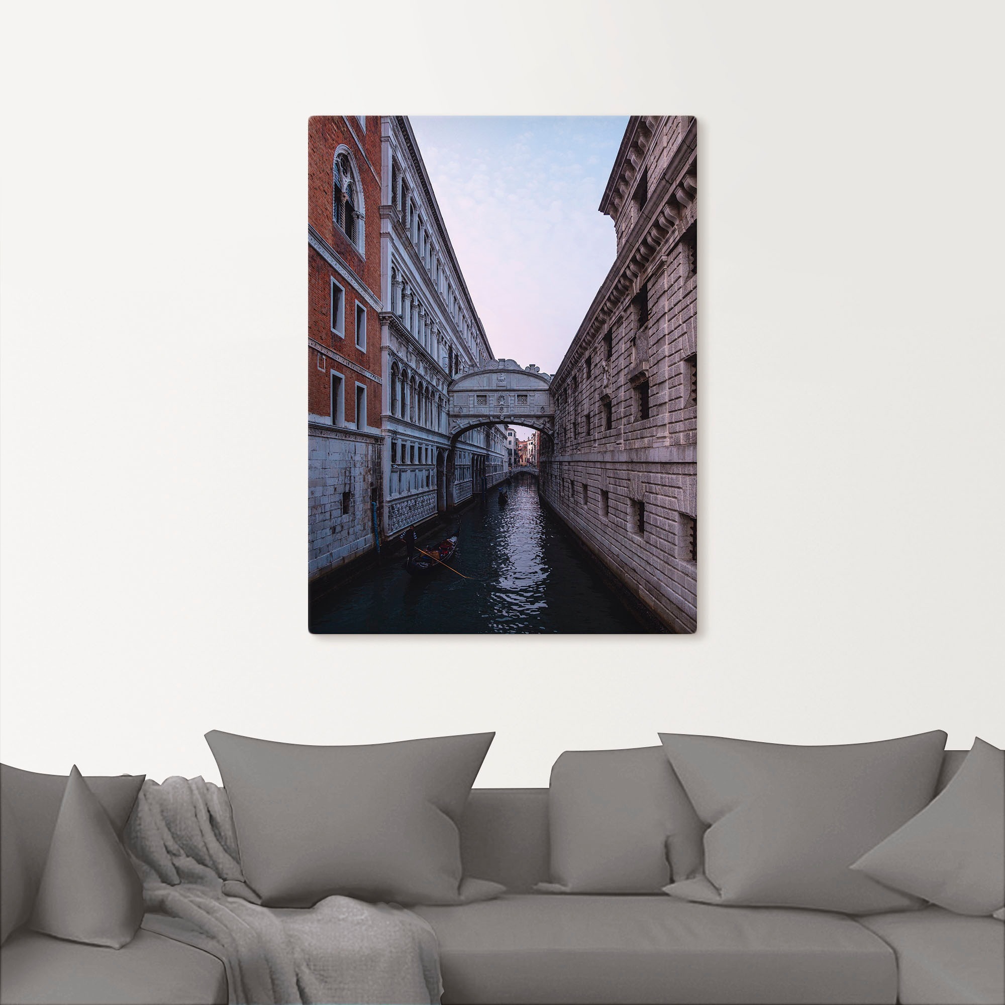 bestellen »Blick auf in Seufzerbrücke St.), Brücken, Artland Alubild, in Leinwandbild, als bequem Größen Wandaufkleber Poster oder versch. Wandbild (1 die Venedig«,