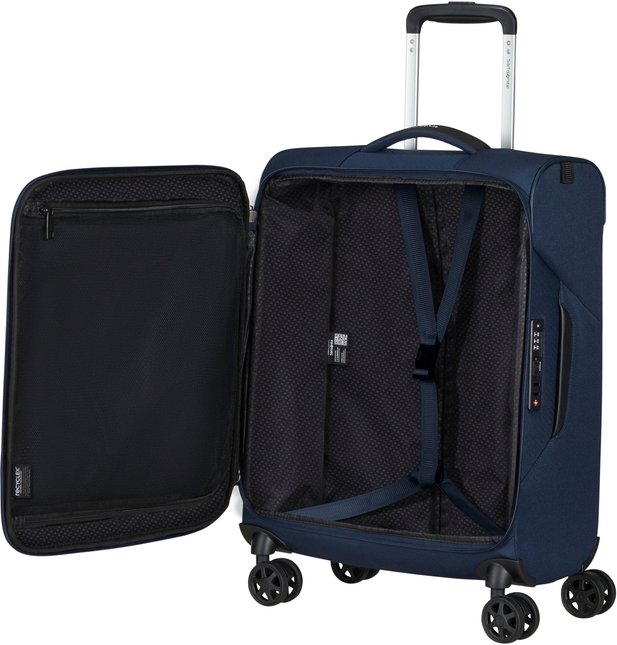 Samsonite Weichgepäck-Trolley »LITEBEAM, verschiedene Größen und Farben«, 4 Rollen, Reisekoffer Aufgabegepäck Trolley Volumenerweiterung bei M/L