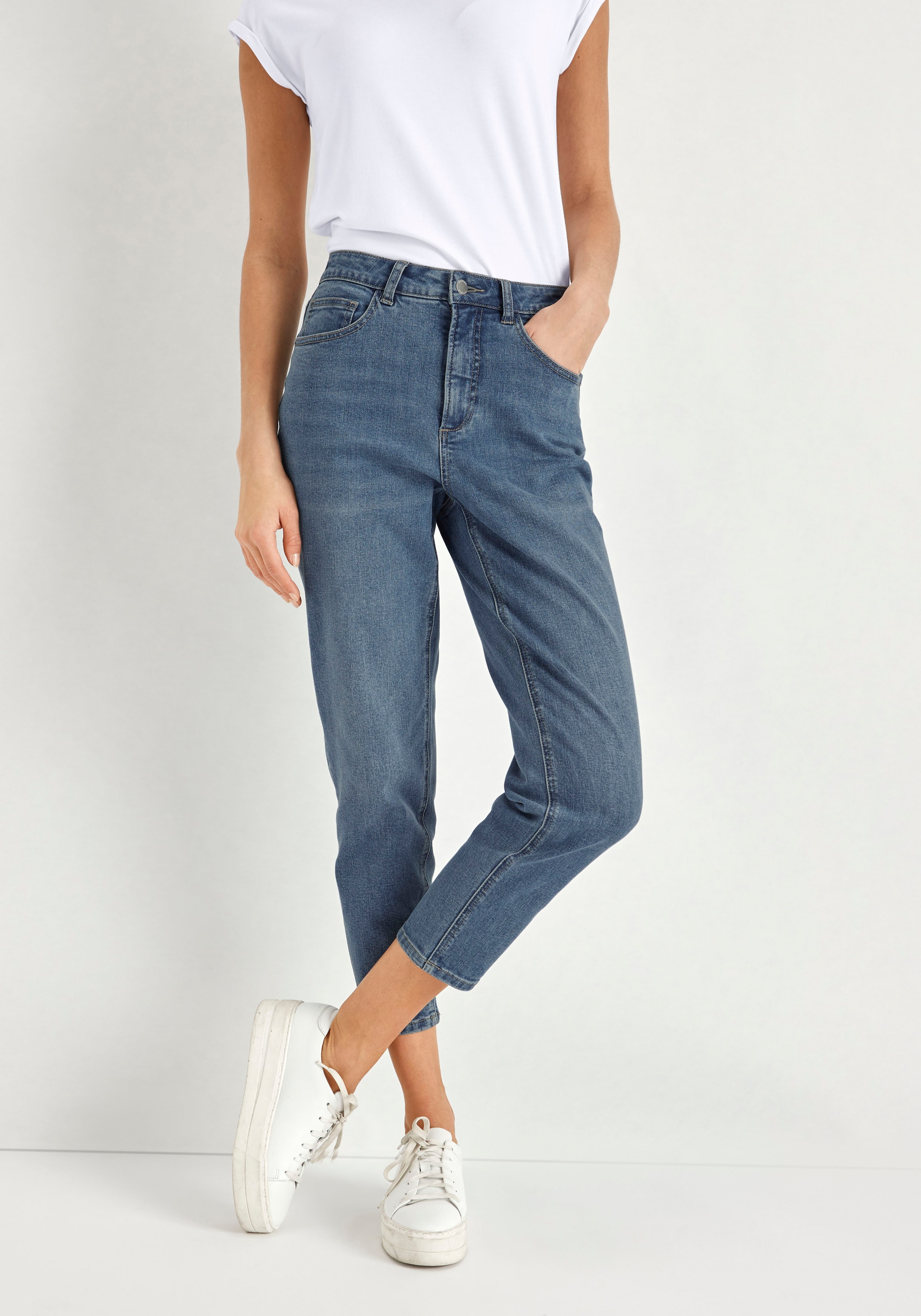 bei Mom-Jeans, HECHTER mit Used-Look PARIS ♕ dezentem