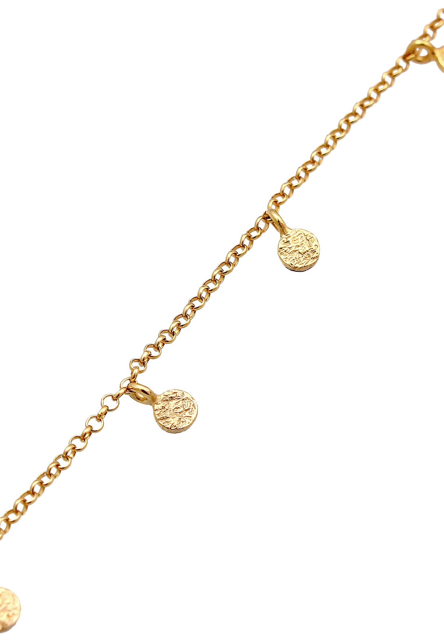 Elli Armkette »Armband Plättchen Coin Rund Matt Struktur 925 Silber«