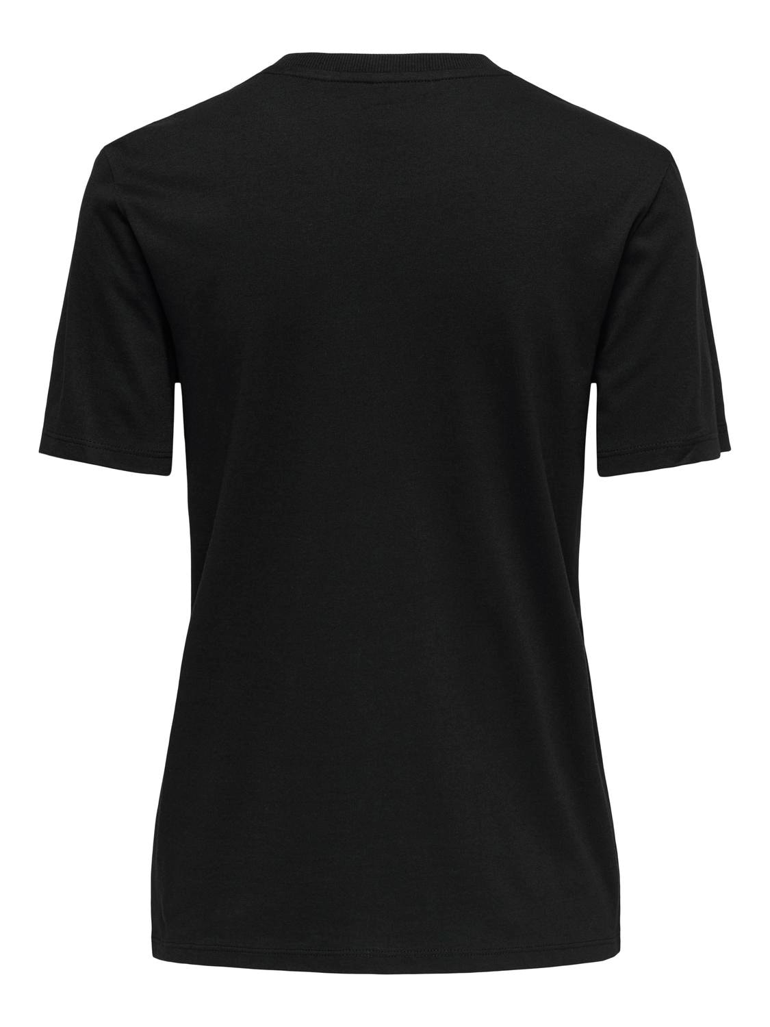 ONLY Kurzarmshirt »ONLPARKER S/S O-NECK BLING TOP BOX JRS« Materialmix, regular fit, Rundhals, mit Strass-Stein Detail