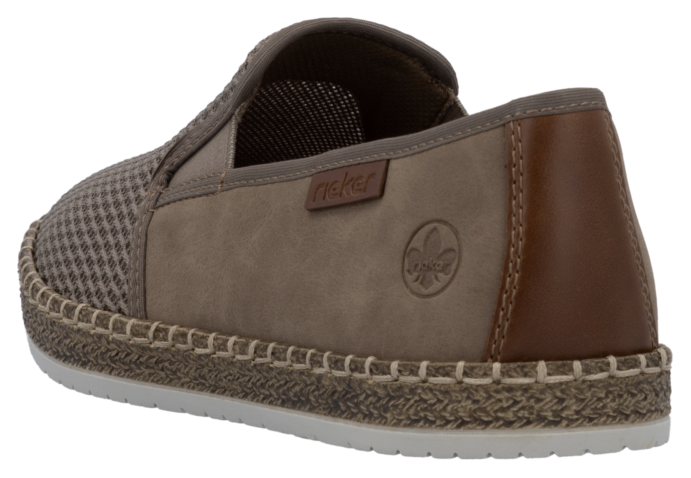 Rieker Espadrille, Slipper, Strandschuh, Sommerschuh mit Stretcheinsätzen