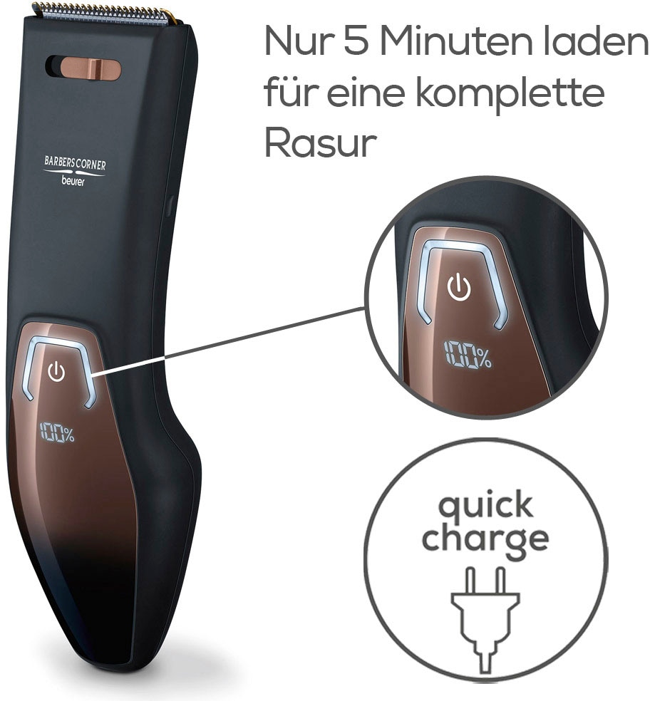BEURER Haarschneider »BarbersCorner HR 5000«, 2 Aufsätze, Gerät wasserfest (IPX6)