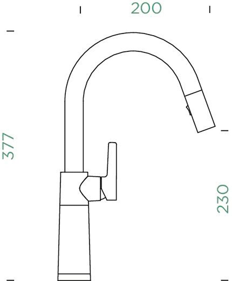 Schock Küchenarmatur »SC-520 SB« ausziehbar, Strahl-Brause, Rückflussverhinderer, Schwenkbereich 120°