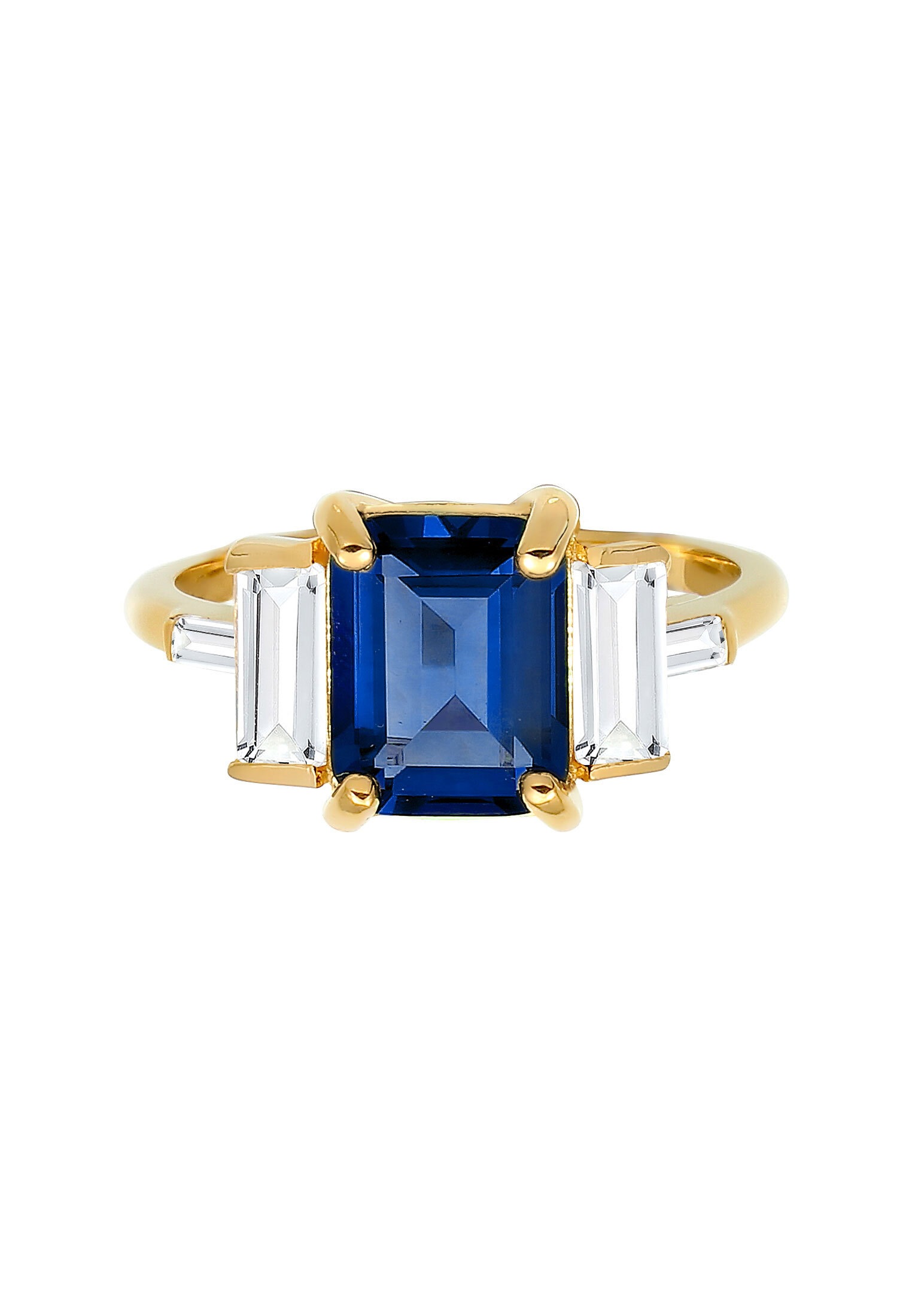 Elli Premium Silberring »Ring Topas Grün 925 Sterling Silber Gold-plated«