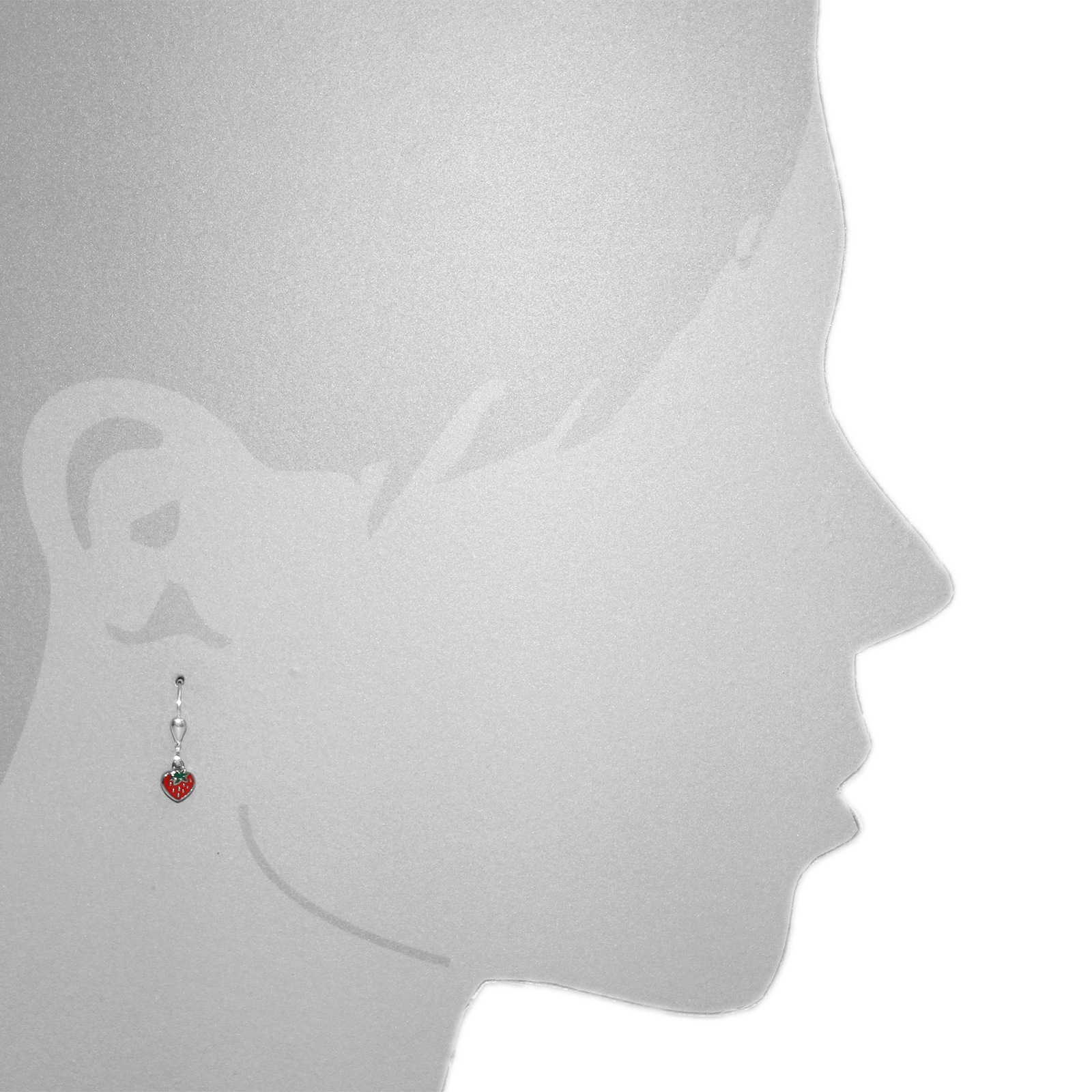 OSTSEE-SCHMUCK Paar Ohrhänger »- Erdbeere - Silber 925/000 -,«