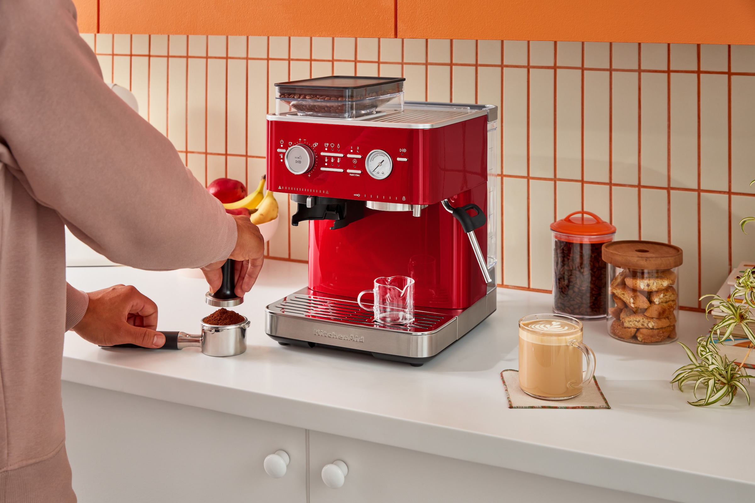 KitchenAid Espressomaschine »5KES6551EBK«, Siebträger mit Mühle