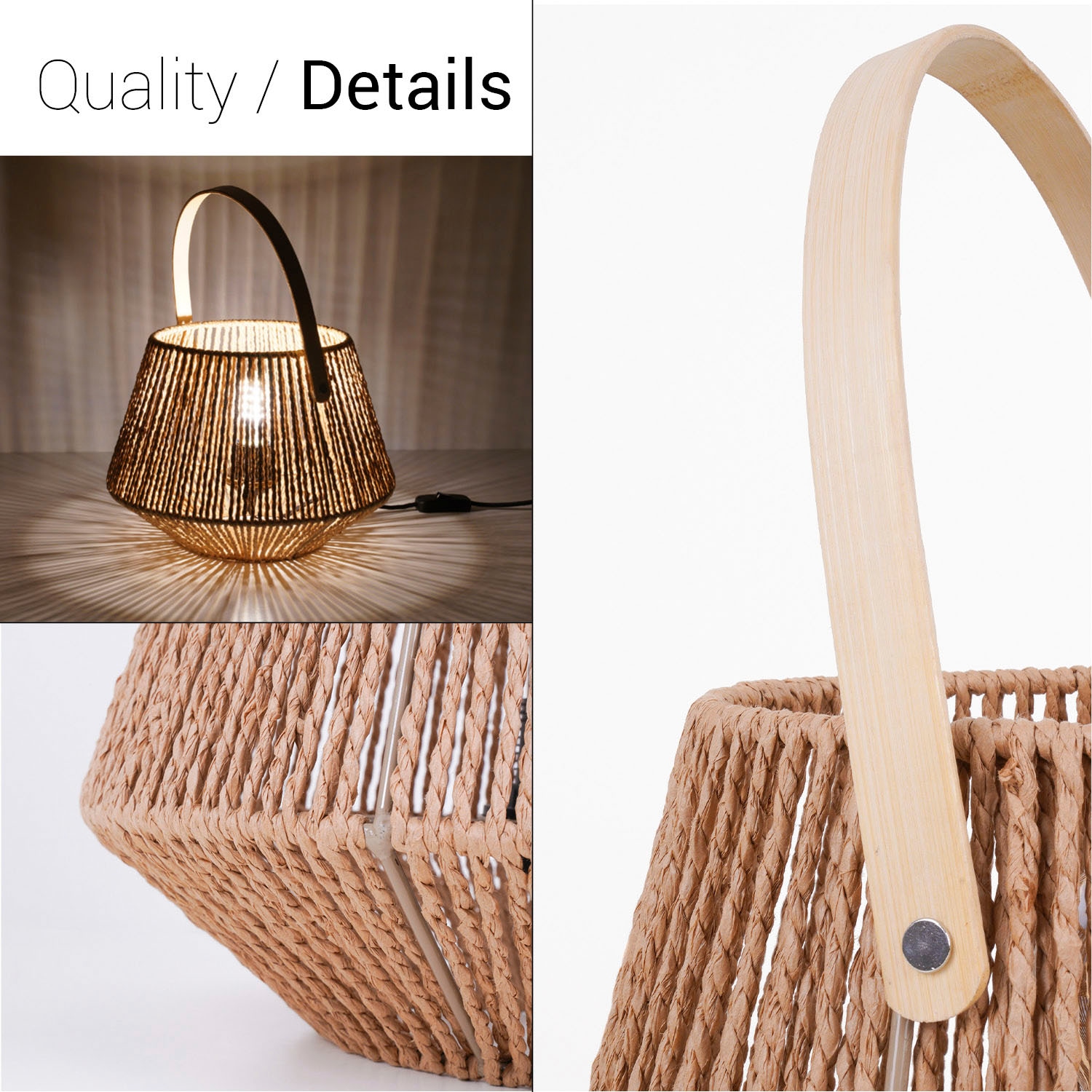 Paco Home Tischleuchte »CISCO« E27 Schreib Nachttisch Lampe Leselampe Lederband Korb E27