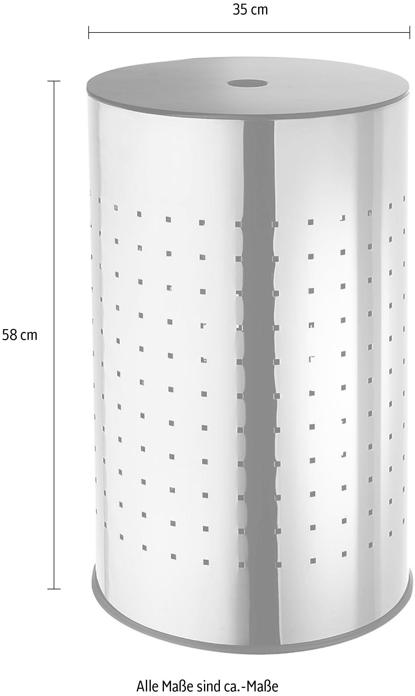 locker Wäschekorb, verchromtes Metall, Höhe 58 cm online kaufen | mit 3  Jahren XXL Garantie