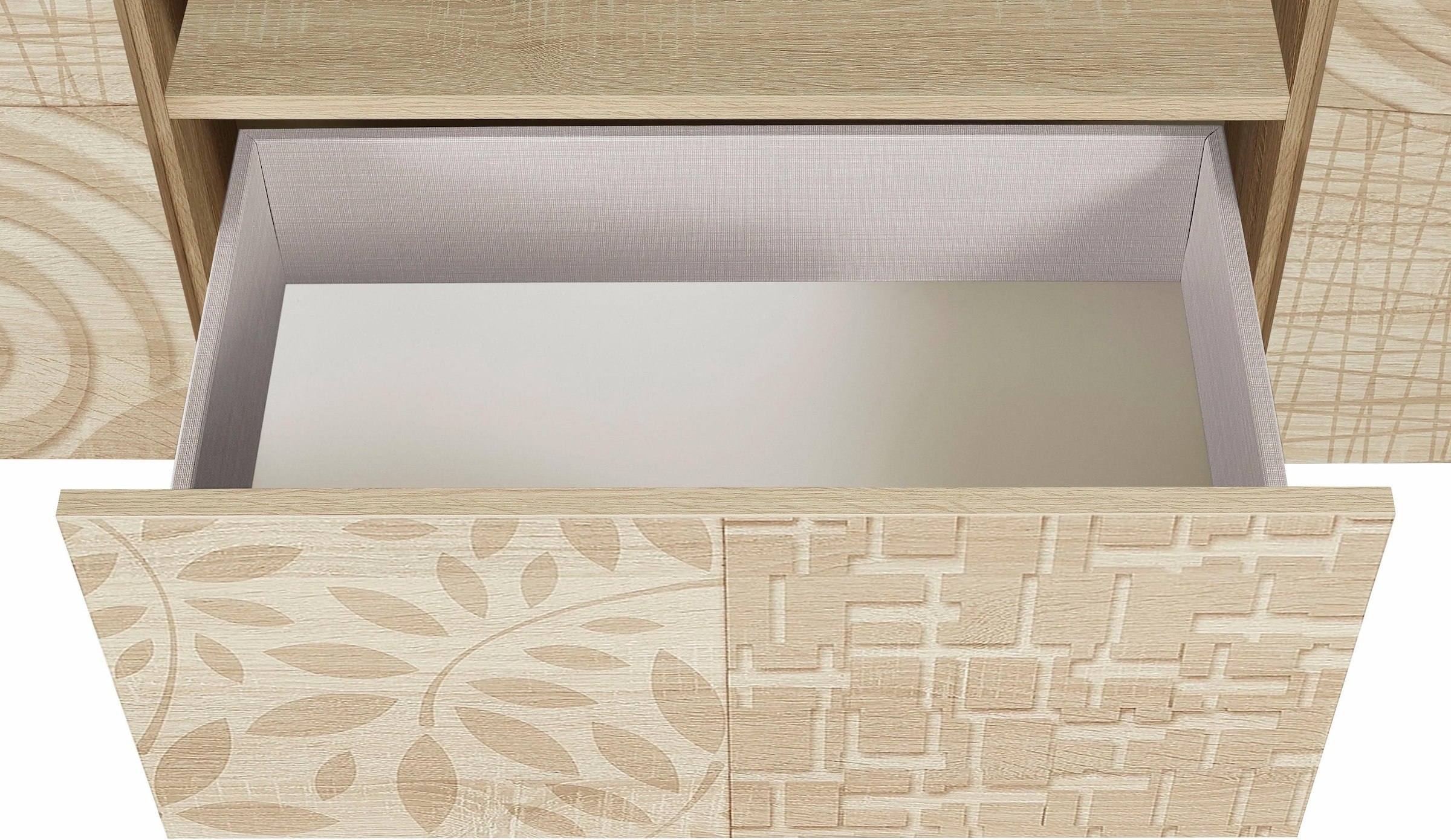 Home affaire Lowboard »Miro« Breite 181 cm mit dekorativem Siebdruck