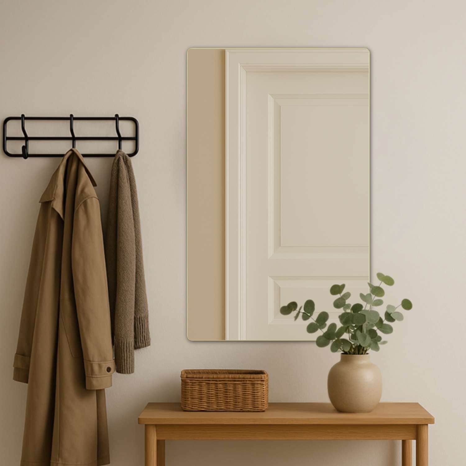 Loevschall Spiegel »Refine, Wandspiegel für alle Raumtypen, Stilvoller Rahmen,«, Spiegel für Schlafzimmer, Wohnzimmer, Garderobe, Flur und Badezimmer