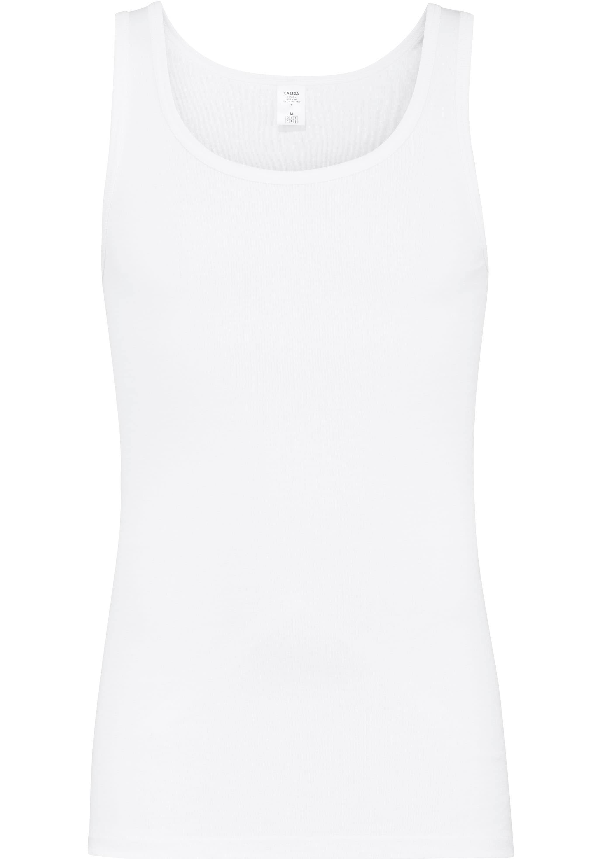 CALIDA Tanktop »Twisted Cotton« Pure Cotton, Feinripp-Qualität, Rundhals-Ausschnitt