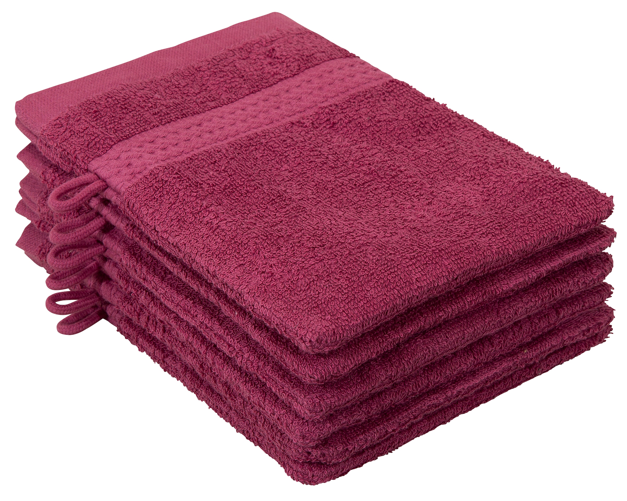 my home Waschhandschuh »Juna«, tlg.), Set (6 Uni-Farben, und im Waschlappen, als Baumwolle online 100% Serie, kaufen Bordüre