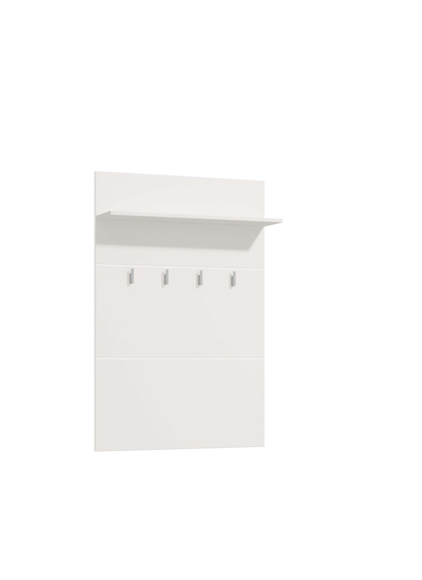 Home affaire Garderobenpaneel »Beny, Wandregal Wandpaneel, Wandgarderobe praktisch & stillvoll« Hochglanz, mit 4 Kleiderhaken und Ablage für Accessoires, Breite 76 cm