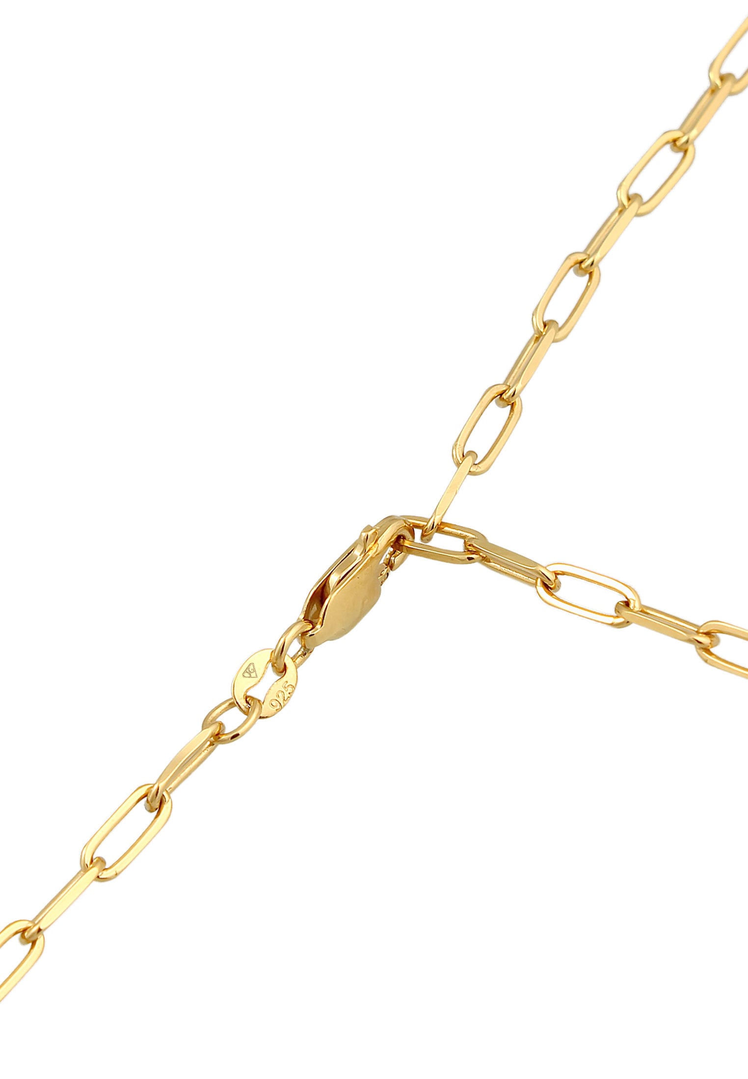 Elli Y-Kette »Halskette Y-Kette Glieder Oval Grob Basic Optik 925 Silber«