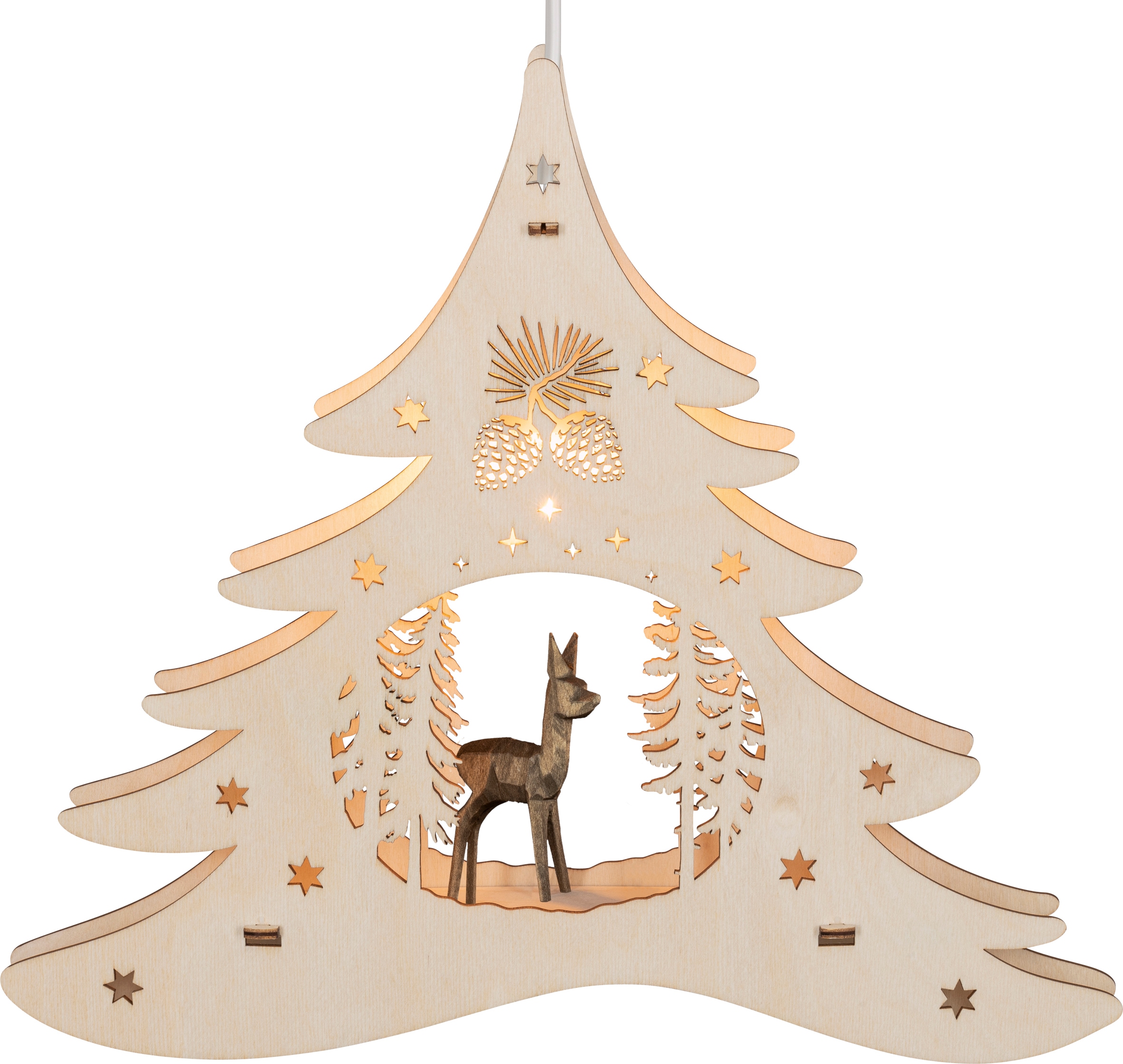 Weigla Dekolicht »Weihnachtsdeko«, 1 flammig-flammig, mit einem  handgeschnitzten Reh, Höhe ca. 28 cm online kaufen | mit 3 Jahren XXL  Garantie