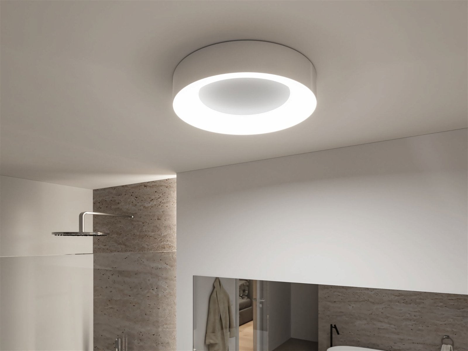 Paulmann LED Deckenleuchte »Selection Bathroom Casca IP44 1x23W 400mm, 230V Metall/Kunststoff«, 1 flammig, WhiteSwitch