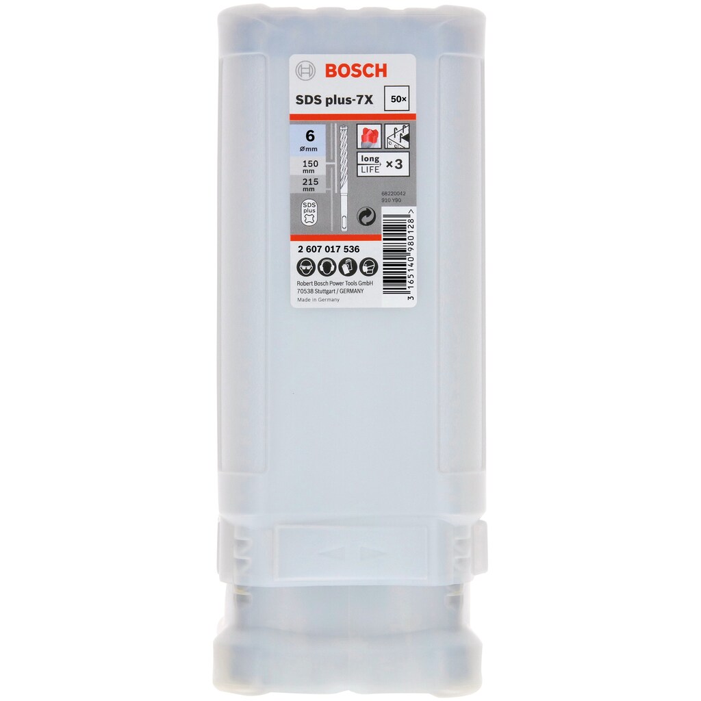 Bosch Professional Hammerbohrer »SDS plus-7X Hammerbohrer«, 50 Bohrer