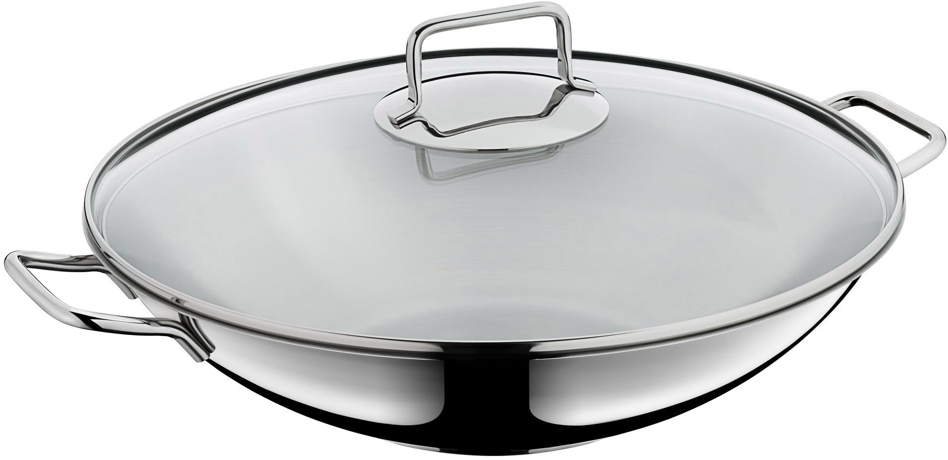 WMF Wok, Cromargan® Edelstahl 3 Ø 36 18/10, Induktion XXL Rostfrei cm, (1 Garantie Jahren mit tlg.)