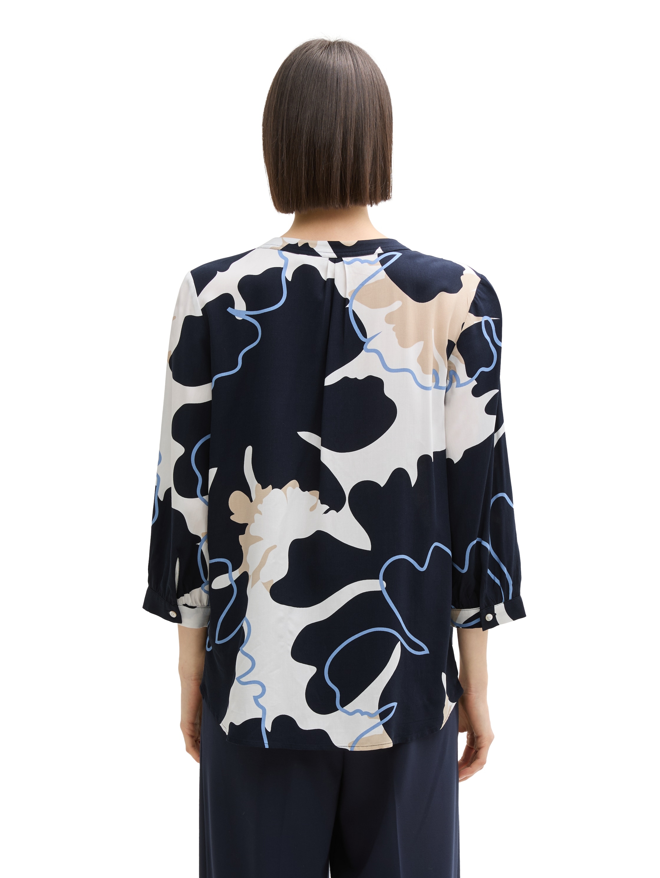 TOM TAILOR Klassische Bluse, mit All-Over Print