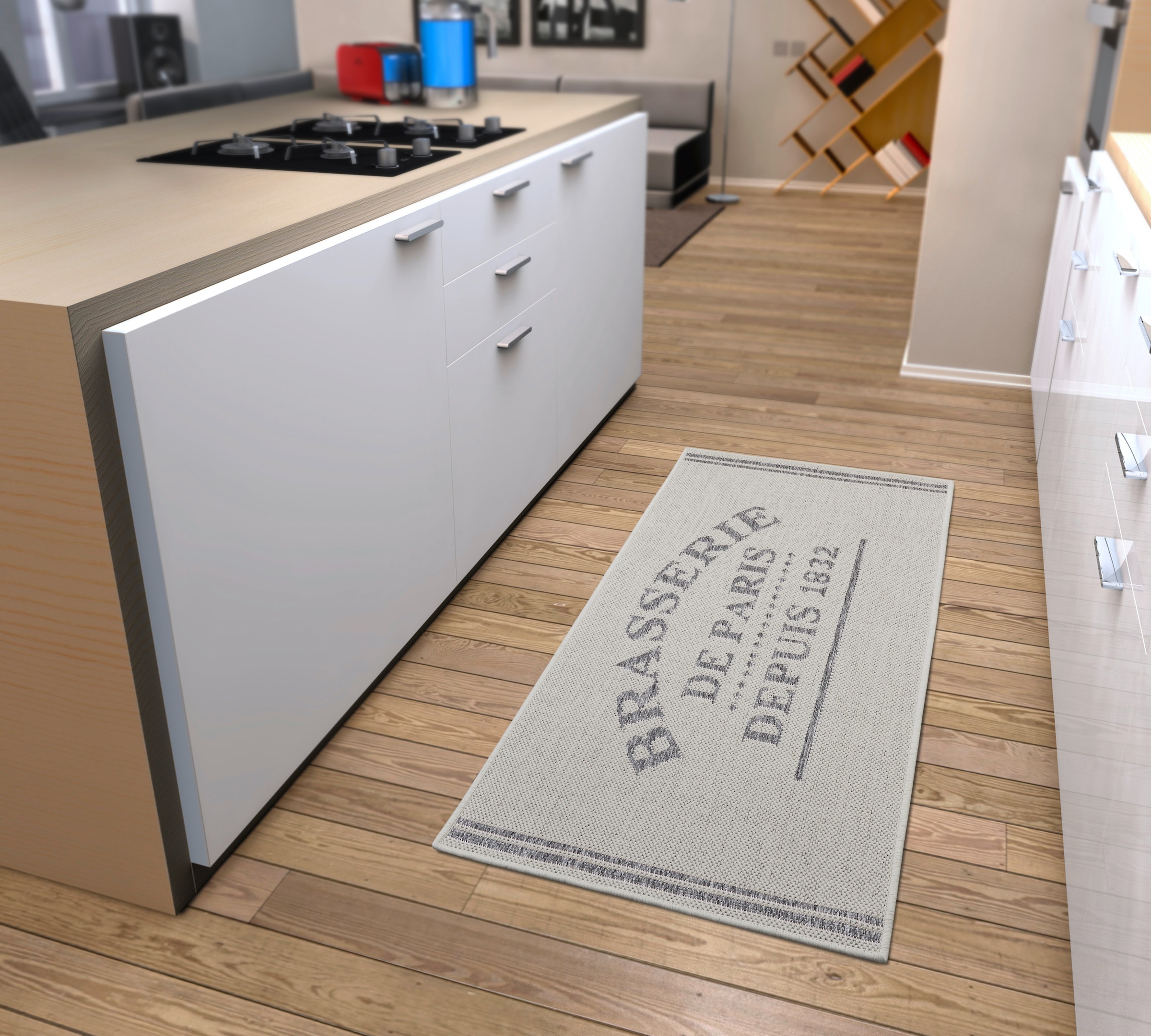 HANSE Home Küchenläufer »Brasserie de Paris«, rechteckig, 5 mm Höhe, Läufer, Rutschfest, Küchenteppich, Küche, Teppich, Pflegeleicht