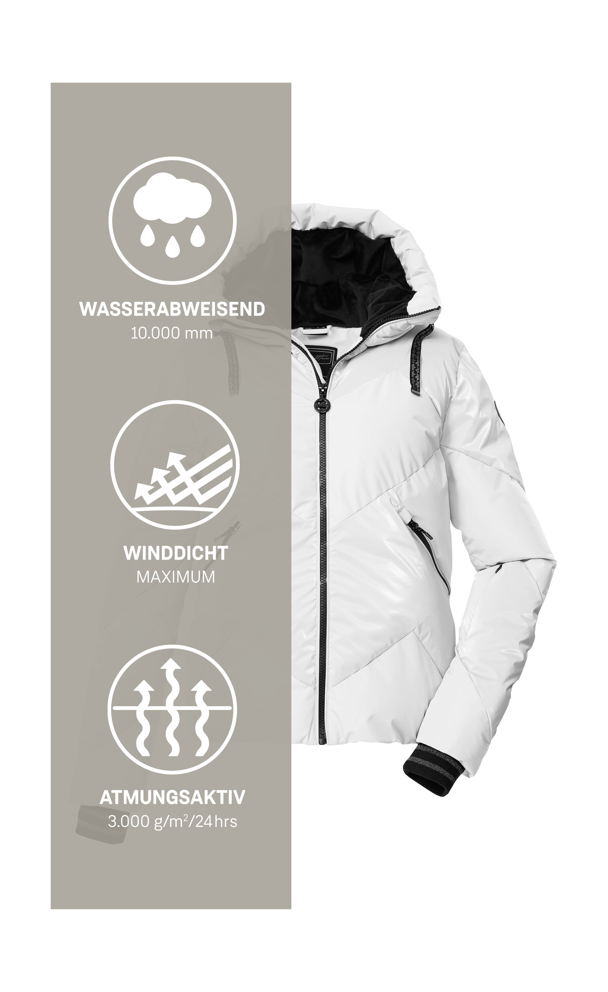 Killtec Skijacke »KSW 113 WMN SKI QLTD JCKT« Winddichte, wasserabweisende Skijacke mit 10.000 mm Wassersäule