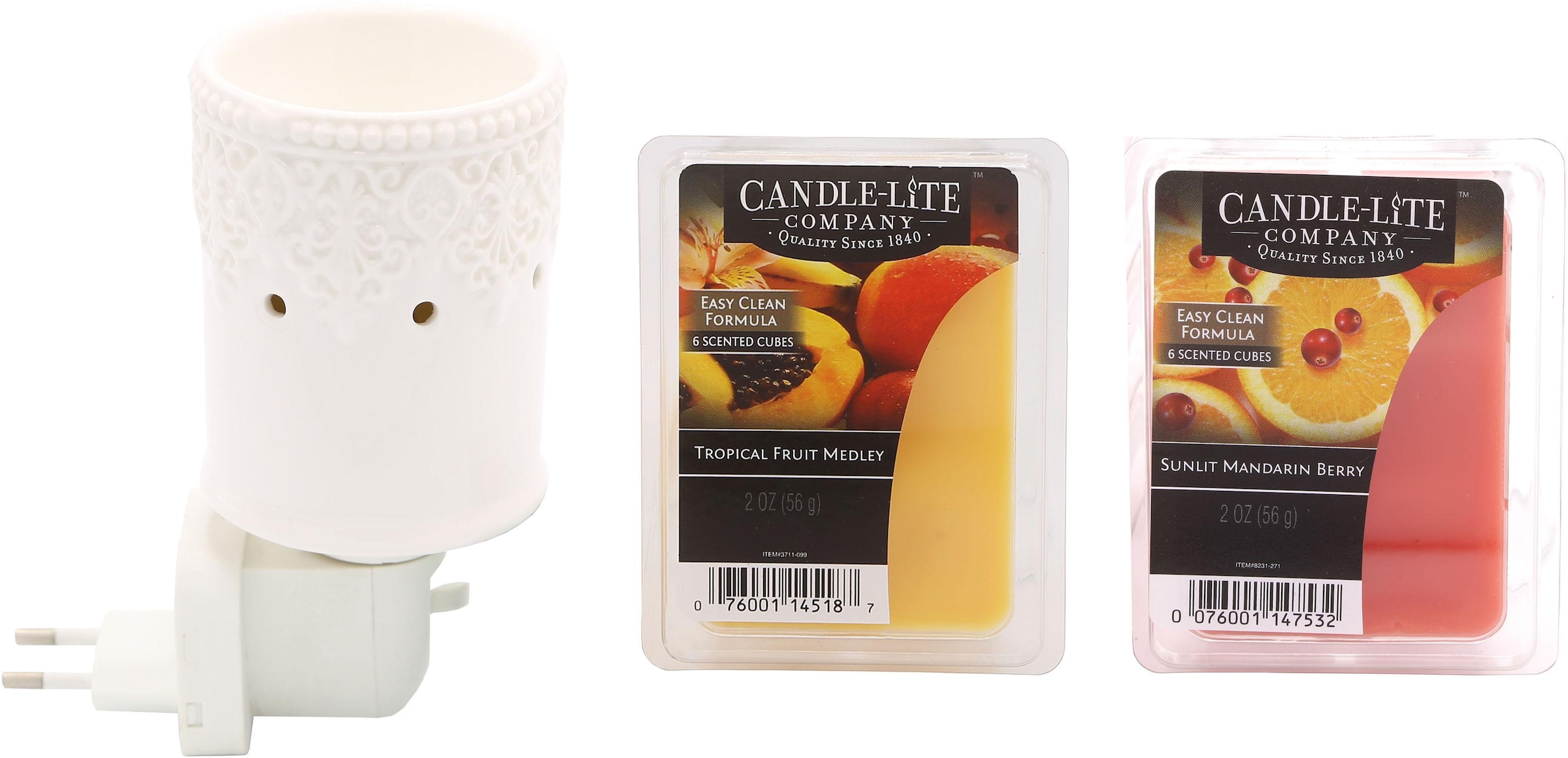 Candle-lite™ Duftlampe »Sena«, (Set, Nachtlicht inklusive 2x  Duftwachswürfel), Elektronisches Duftlampen-Set auf Rechnung bestellen