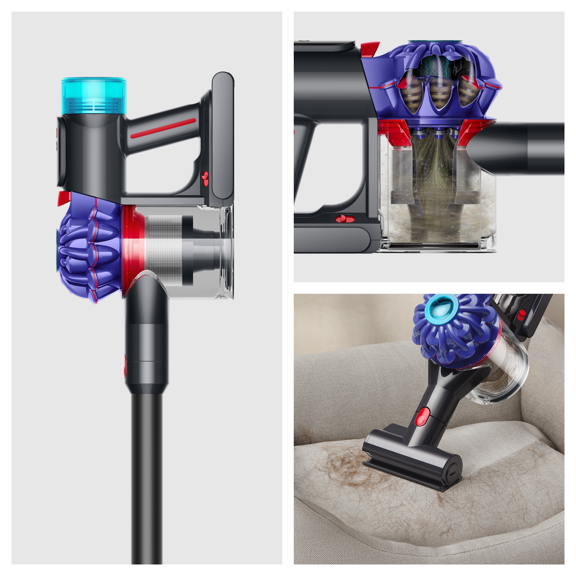 DYSON Akku-Hand-und Stielstaubsauger »Dyson V10 Konical™ + Auto-empty Dok™ Schwarz/Blau«