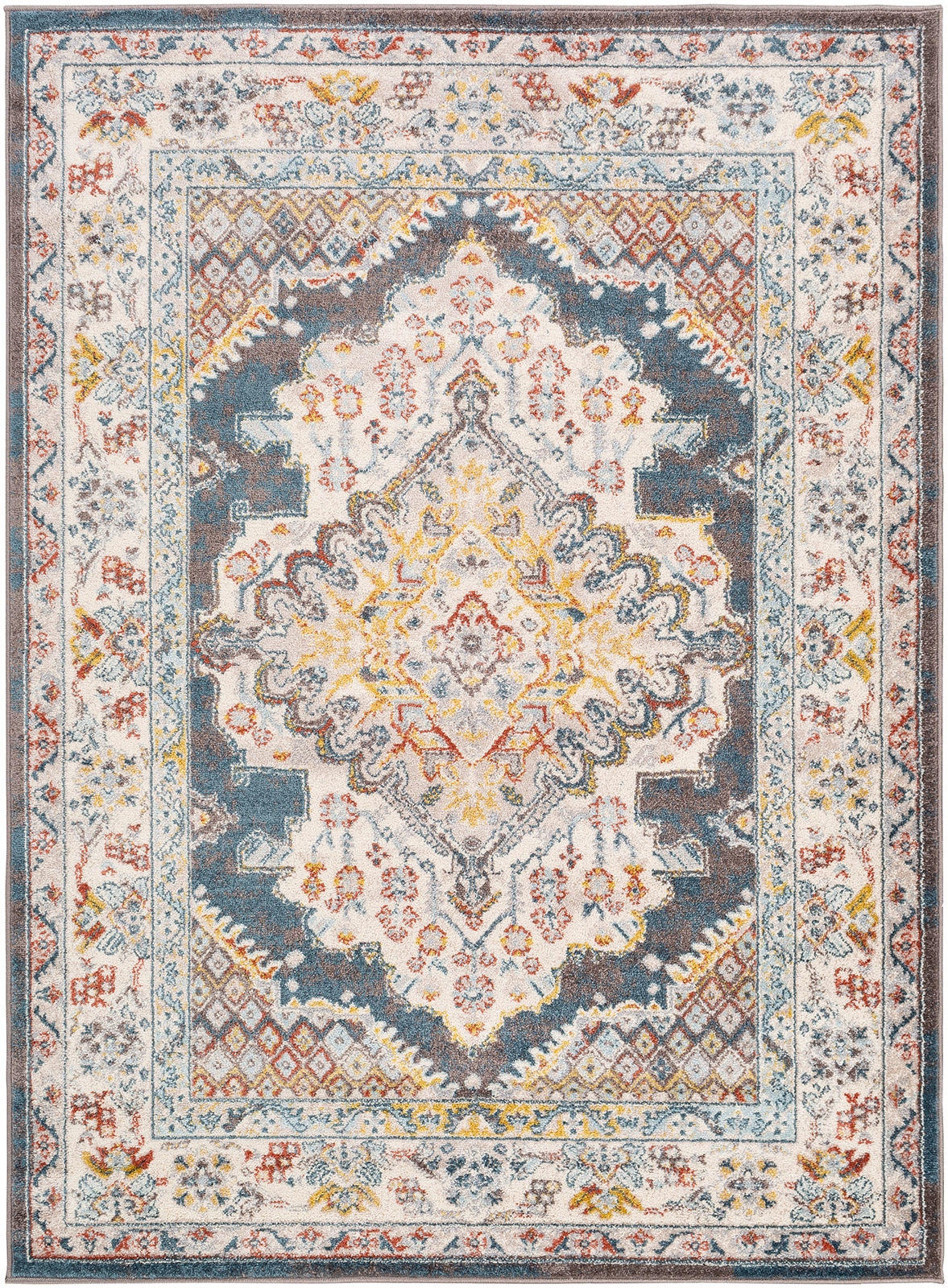 Livabliss Teppich »CASABLANCA«, rechteckig, 12 mm Höhe, Vintage Orientteppich, Kurzflor Boho Wohnzimmerteppich, Läufer