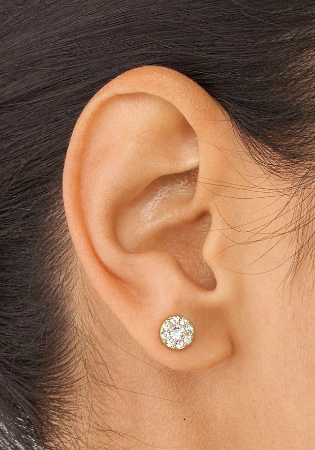 Fossil Paar Ohrstecker »JEWELRY, JF04375710«, mit Zirkonia (synth.)