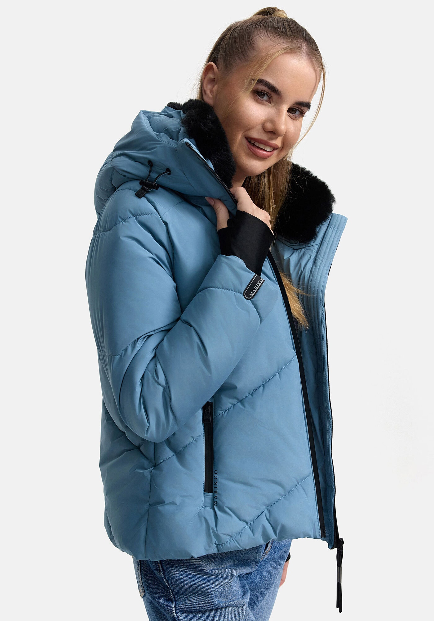 Marikoo Winterjacke »Marikoo Simaraa kurze Damen Winter Steppjacke N007«