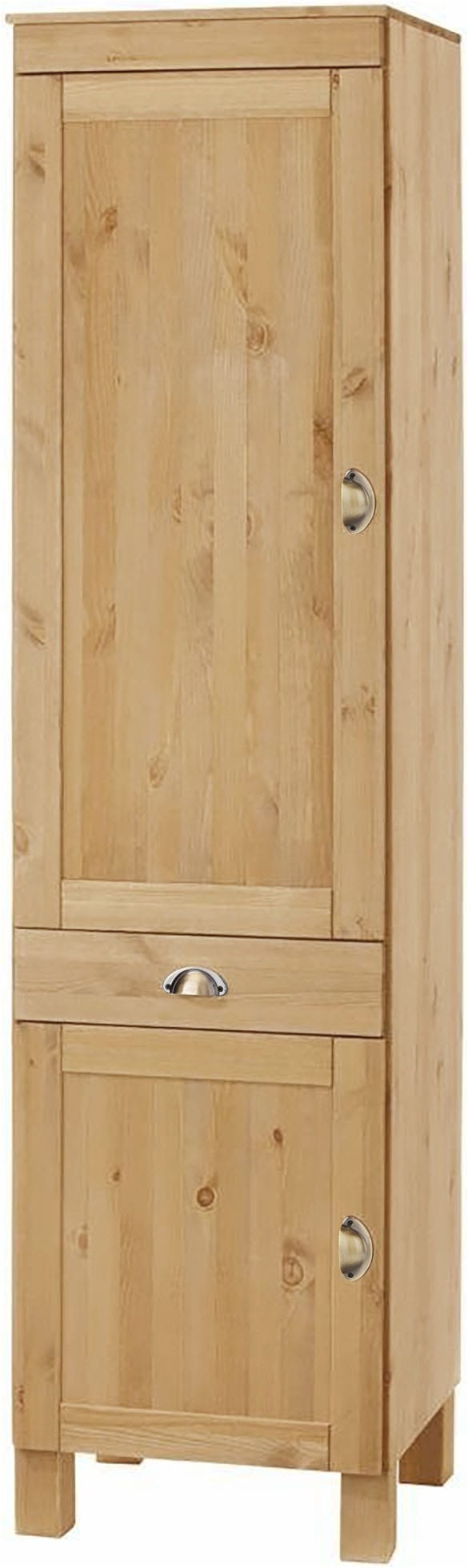 Home affaire Hochschrank »Oslo« 50 cm breit, in 2 Tiefen, 2 Türen, 1 Schublade, aus massiver Kiefer