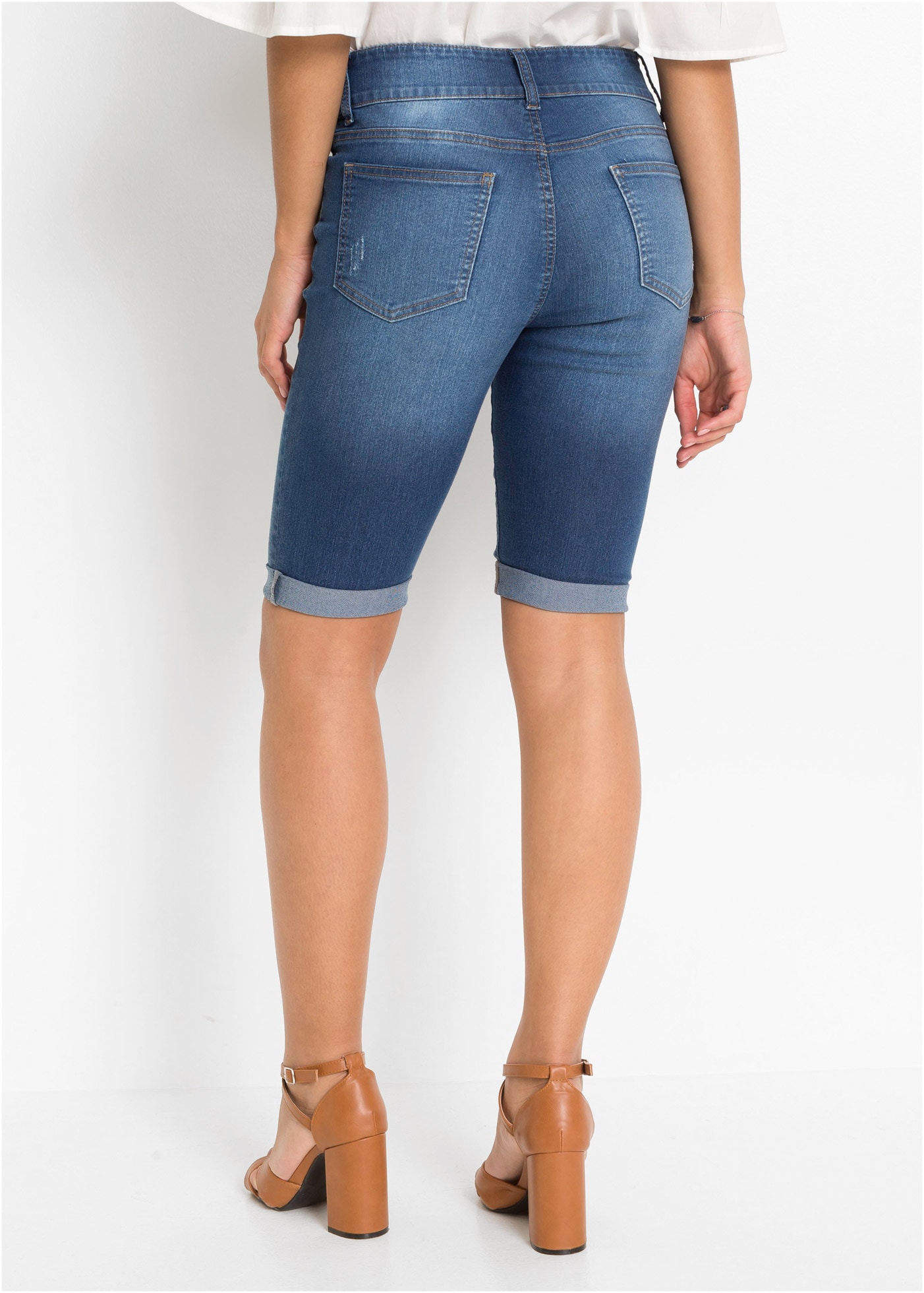 bonprix Bermudas  aus Baumwolle mit Elasthan, schmale Passform