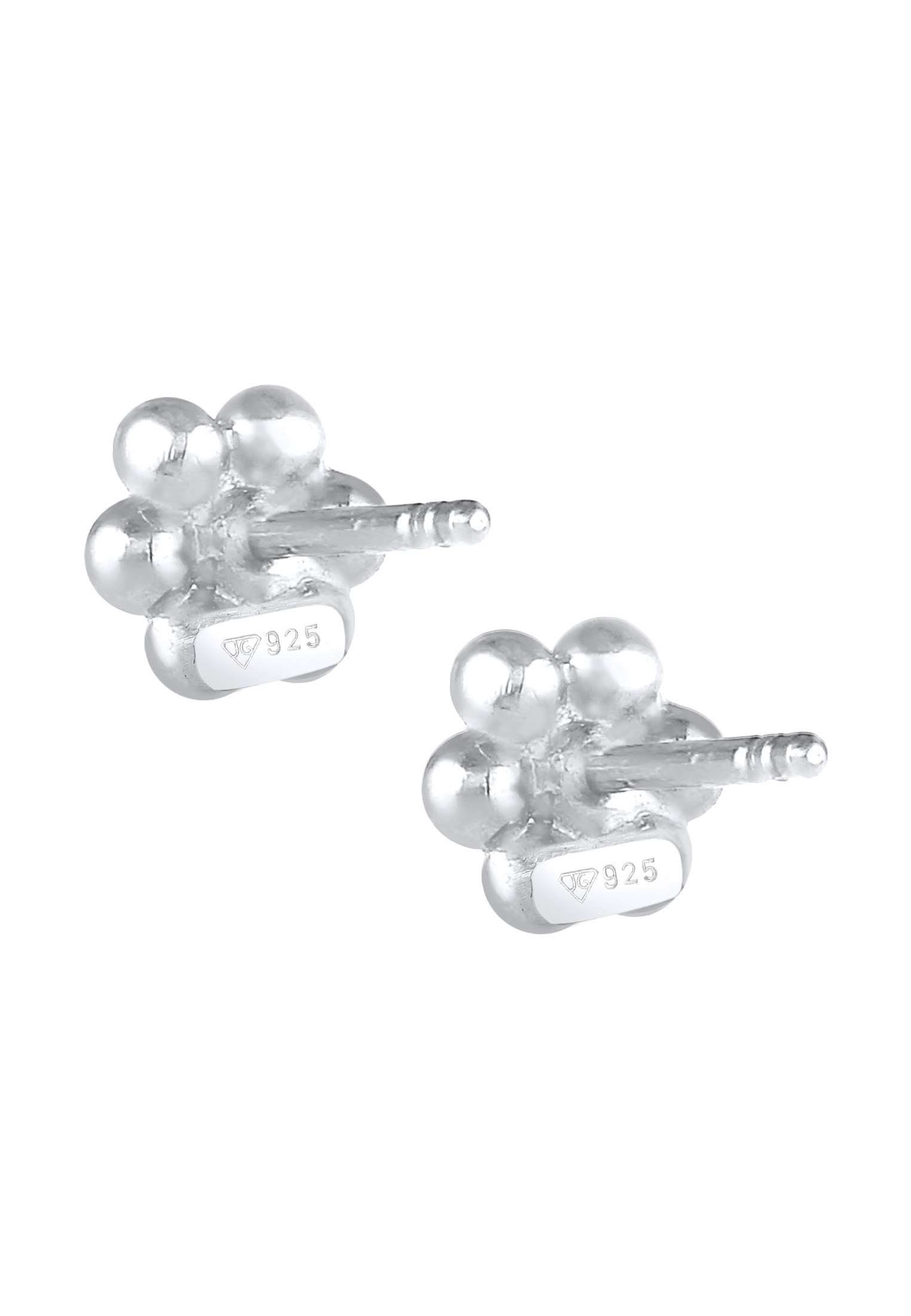 Elli Paar Ohrstecker »Ohrringe Ohrring Kinder Blume Kristalle Rose Synthetische Perle  925 Sterling Silber«
