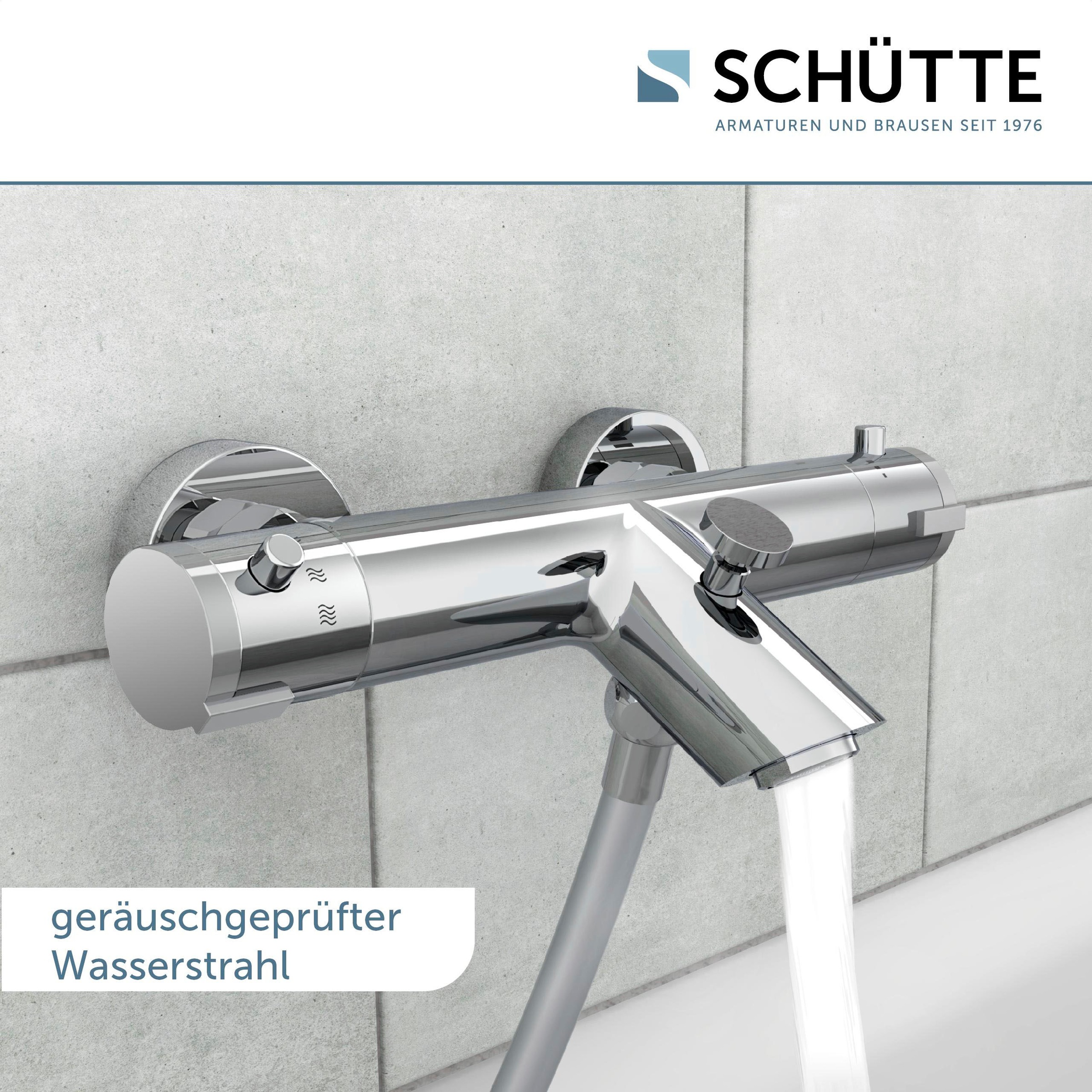 Schütte Badarmatur »3-teilige Serie LONDON«, (Set), Energiesparend, Verbrühschutz, 360° schwenkbar, wassersparend