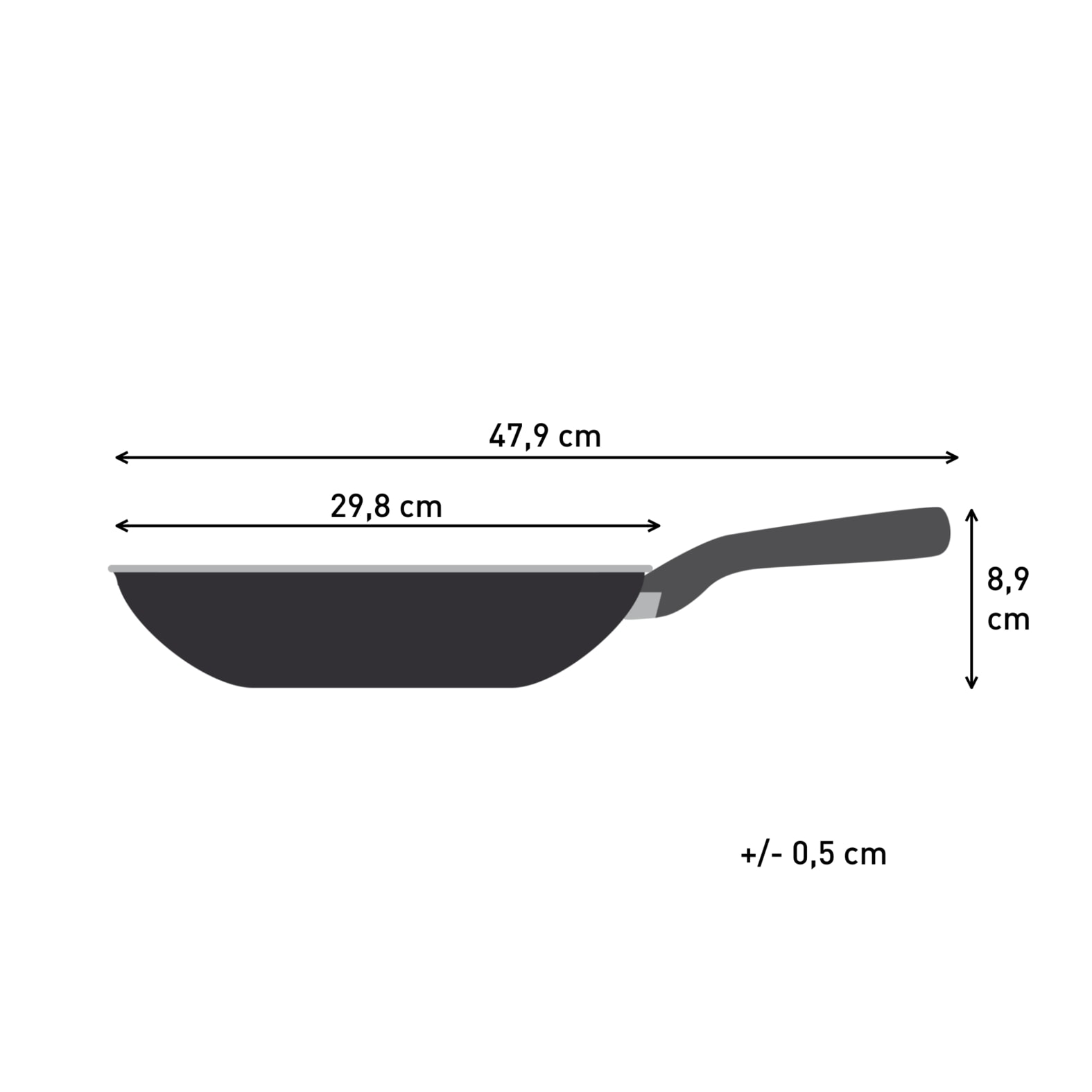 Tefal Wok »Experience Unbreakable« Aluminium 1x Wokpfanne 28 cm, 1 tlg. FusionCore Antihaftversiegelung, Induktion, Temperaturanzeiger