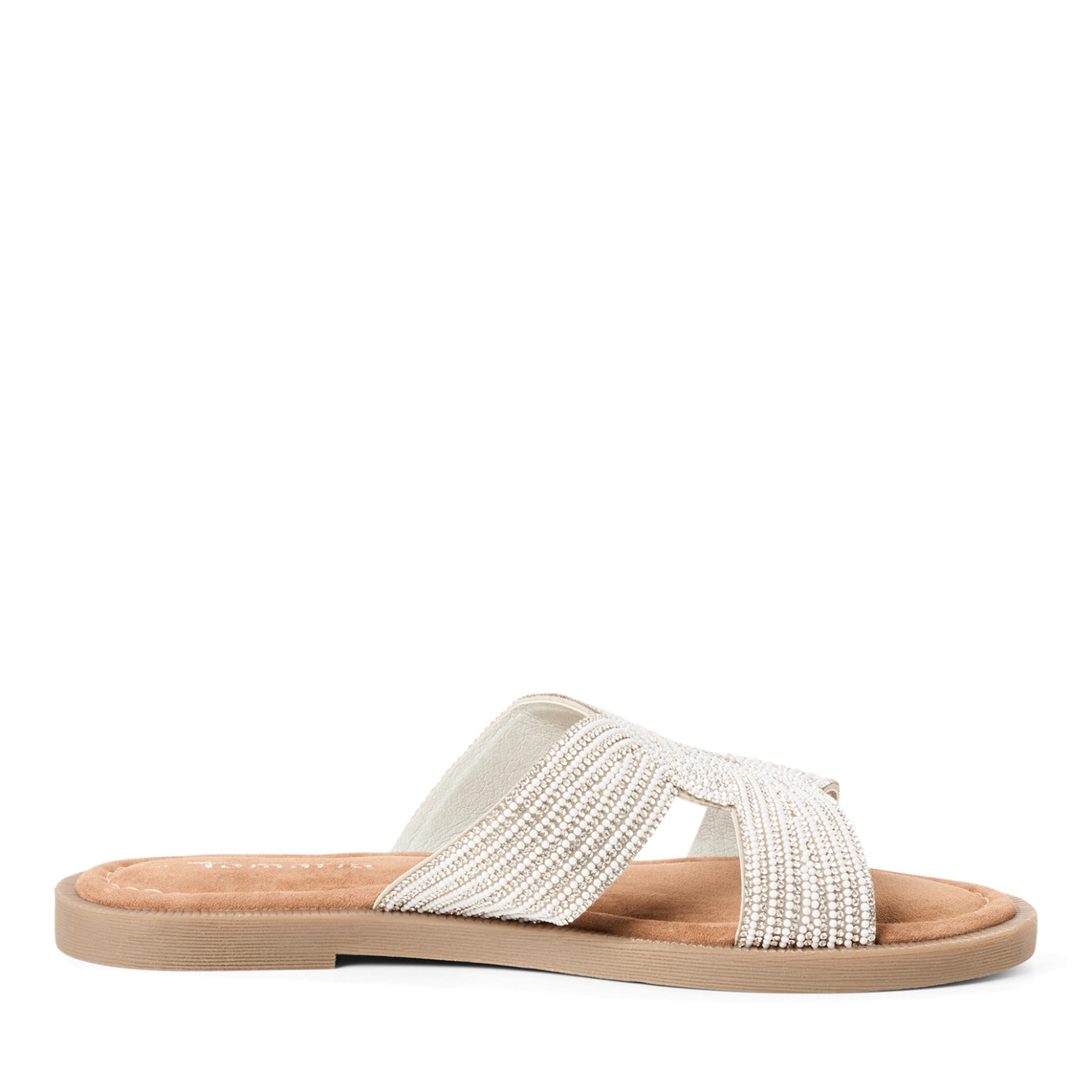 Tamaris Pantolette  Sommerschuh, Schlupfschuh, Flats mit Schmucksteine