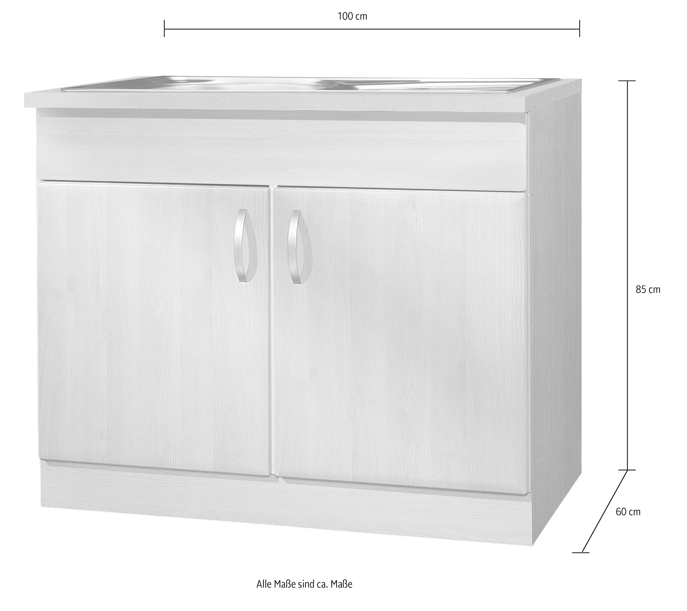 wiho Küchen Spülenschrank »Prag«, 100 cm breit
