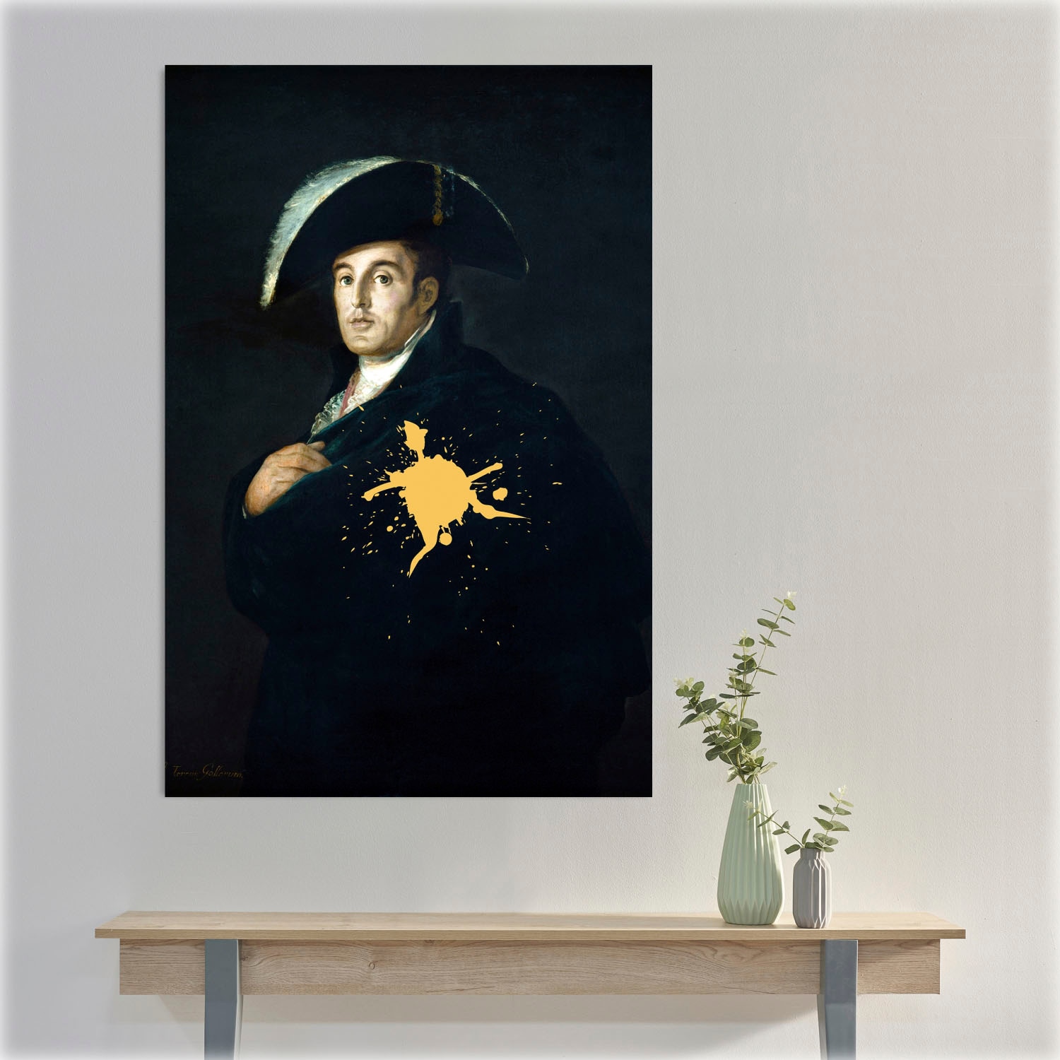 queence Acrylglasbild »Mann mit Farbklecks« Bilder von Männern | Formen | Gemälde | Historische Persönlichkeiten | Kunst | Mann Fine Art-Print in Galeriequalität