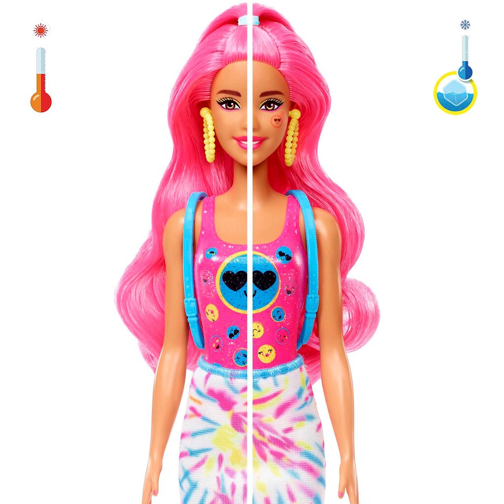 Barbie Anziehpuppe »Color Reveal Neon Tie-Dye Series Sortiment«, mit Farbwechselfunktion