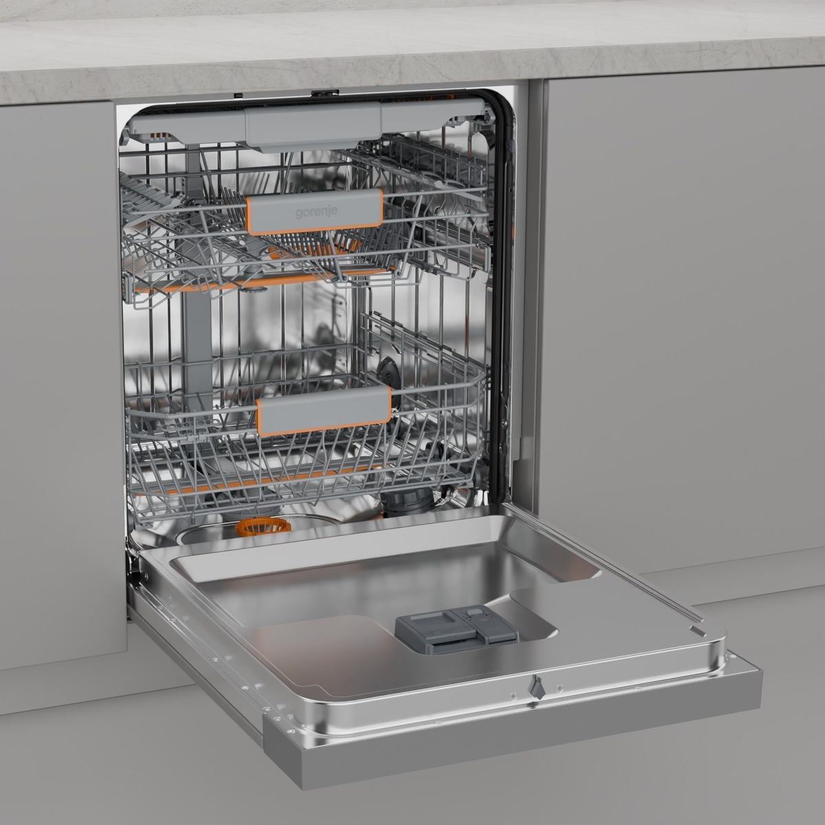 GORENJE teilintegrierbarer Geschirrspüler »GI663C95X« 9,4 l 16 tlg. Maßgedecke 16 Maßgedecke, auto. Türöffnung, Besteckschublade