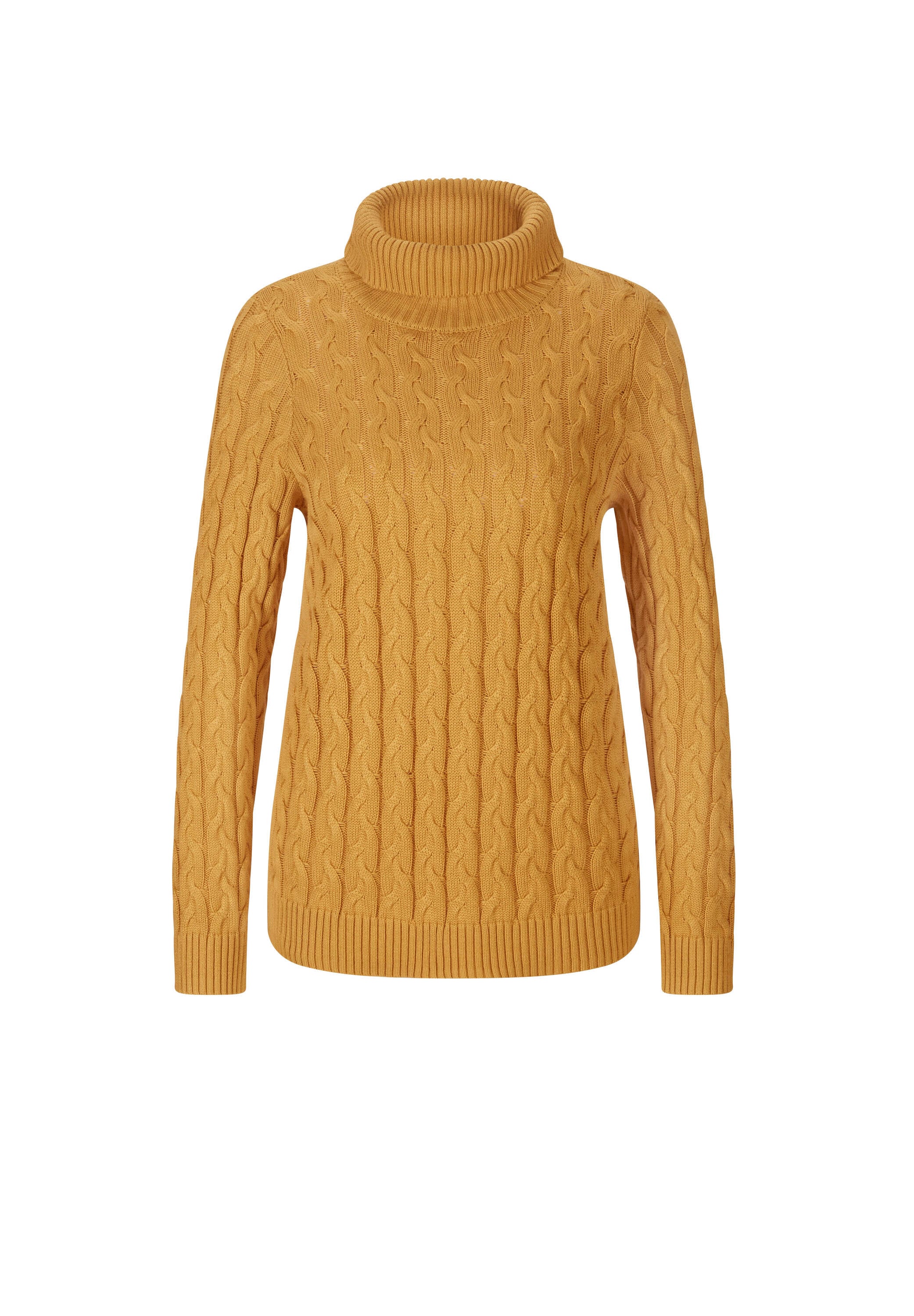 heine Longpullover »Rollkragen-Pullover Feinstrickpullover mit Zopfmuster«